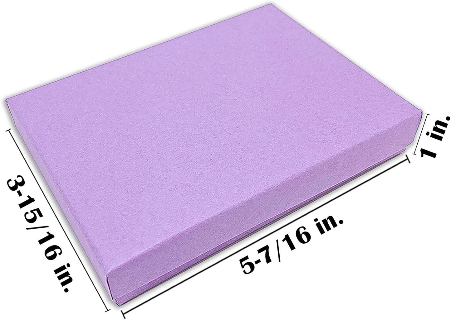 TheDisplayGuys - 25-Pack #53 Kraft Paper Cardboard Gift Boxes/Jewelry Cases w. Cotton Padding & Lid - Purple - (5.4" x 3.9" x 1.0")