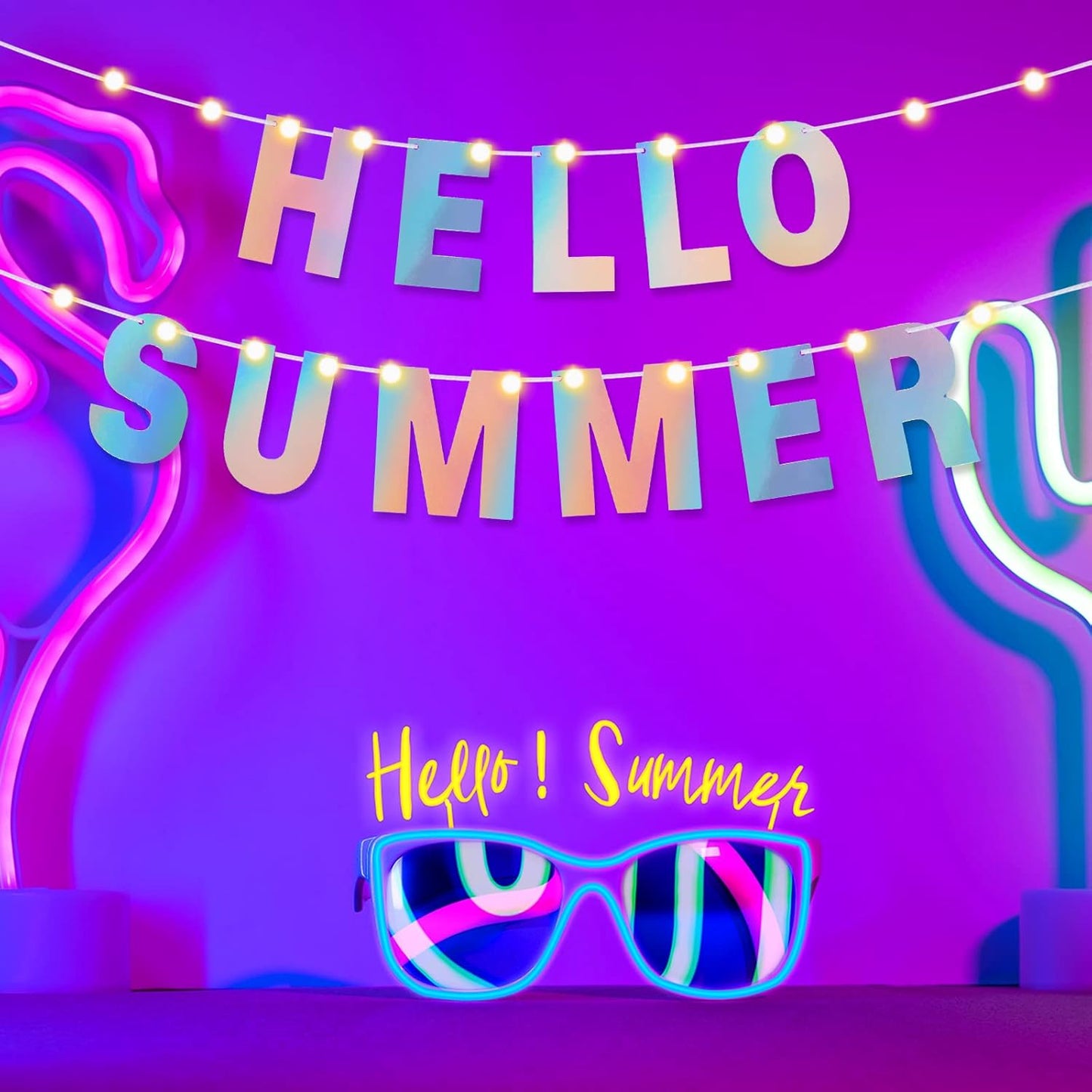 TaoBary 112 Pcs DIY Letter Custom Banner Glitter Customizable Banner Kit Including 107 Letters and Numbers 3 Rope for Valentine Birthday Party(Holographic)