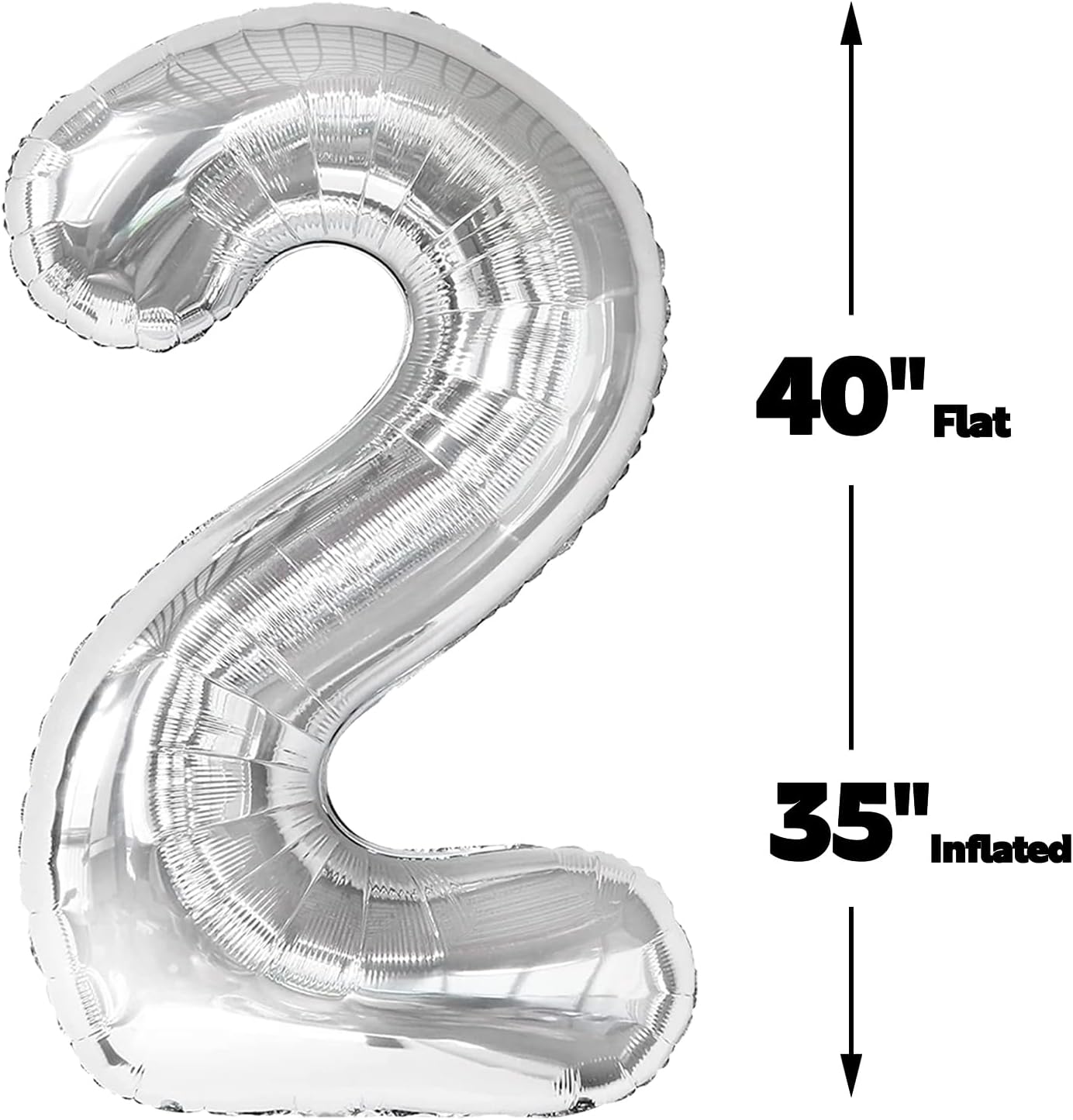 Silver 40 Inch Large Number 25 Birthday Balloon, 25 52 Birthday Celebration Decorations, Foil 25 Mylar Helium Number 25 Balloons Girl Boy Anniversary Party Supplies