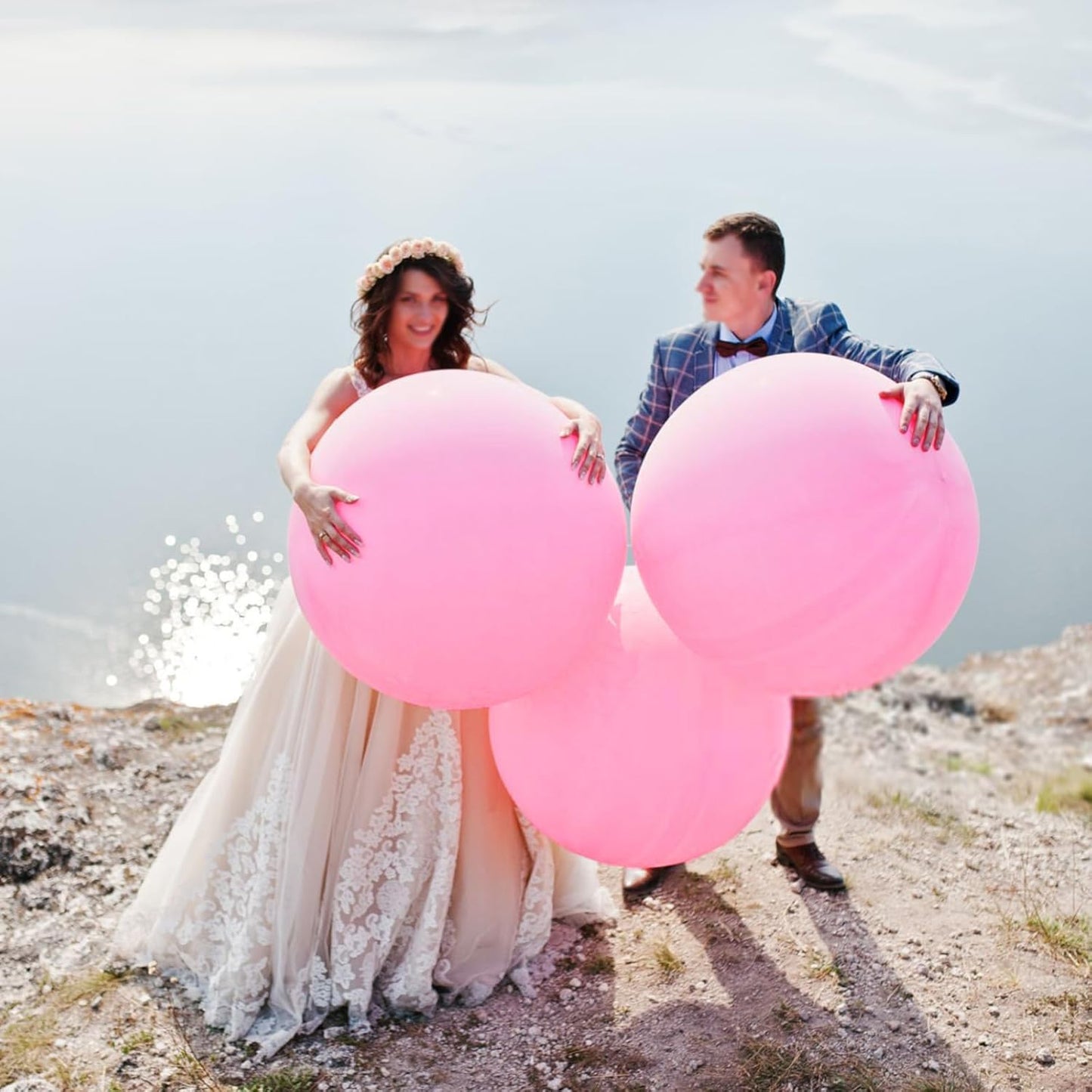 KAWKALSH Pink Balloons 9pcs 36 Inch Extra Large Big Jumbo Giant Matte Pink Balloons for Baby Shower Valentine's Day Princess Bridal Shower Bachelorette Birthday Party Decorations