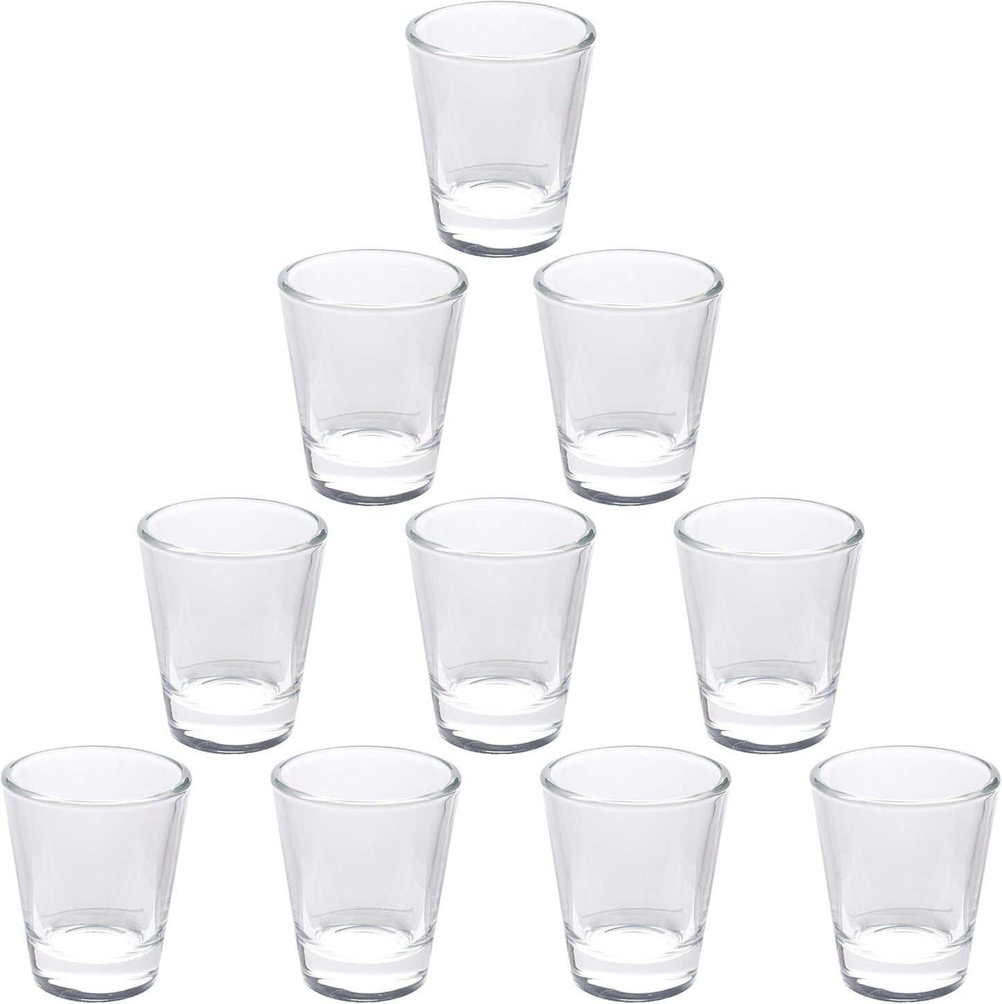 DISCOUNT PROMOS Shot Glasses Set 1.75 oz. Set of 10 Bulk Pack, Wedding Favor, Birthday Party, Tequila Shot Glasses, Vodka Shot Glass - Clear Bottom Color