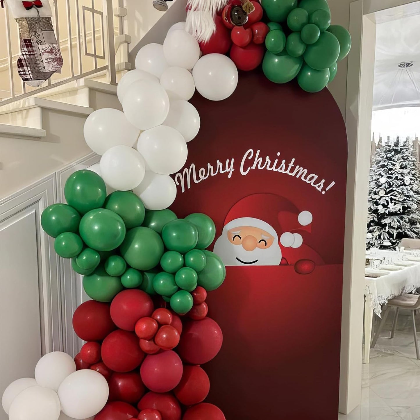 Red Green Gold Balloons, Vintage Dark Green Pearl White Confetti Balloons for Birthday, Baby Shower, Christmas Theme Party, Wedding, Graduation Decorations