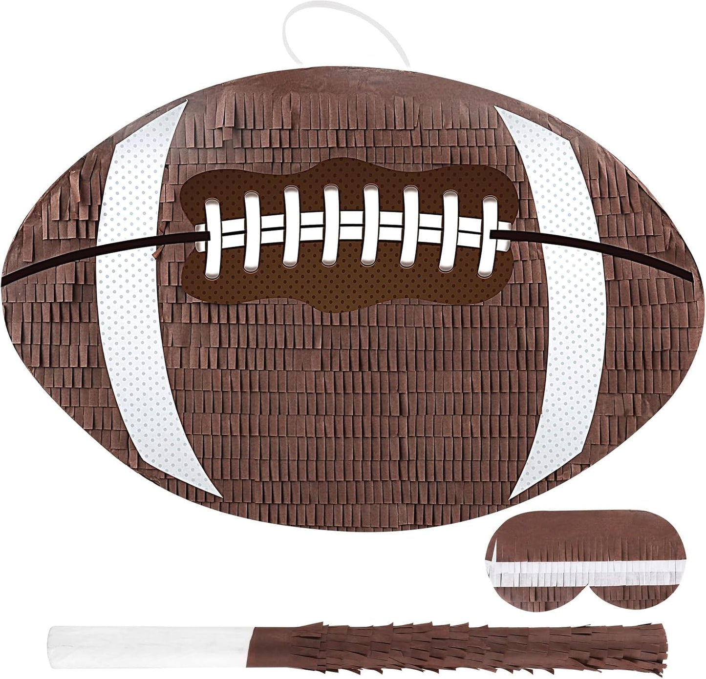 Football Pinata with Pinata Stick & Hanging Football Party Decorations Footballs Games for Boys 8-12 Kids Footballs Toys Sport Themed Birthday Party Supplies