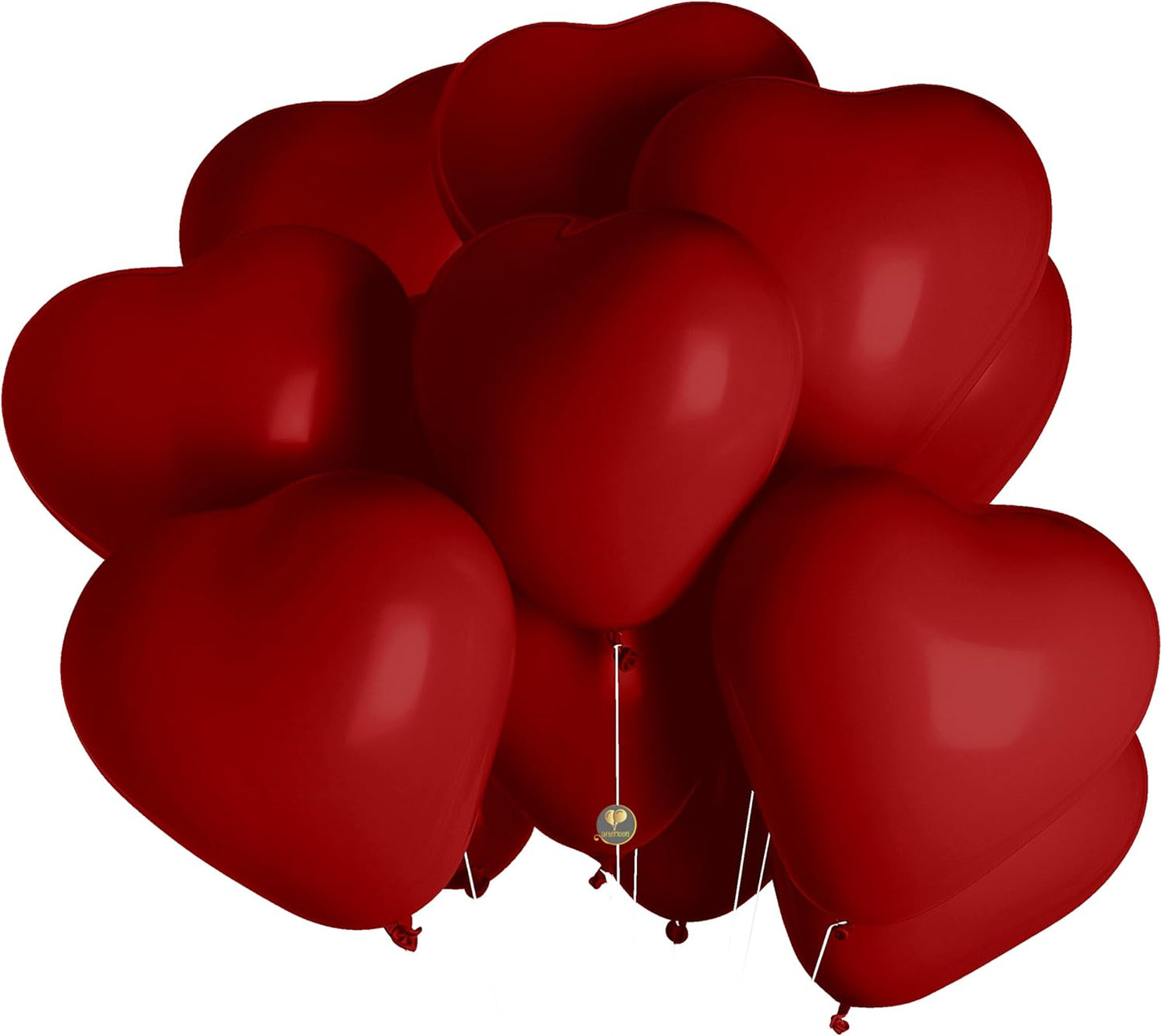 AFTERLOON® Biodegradable Balloons 24 pcs Red 12 Inch Heart Shaped, Thickened Extra Strong Natural Latex Helium Float, Proposal Marriage Love Baby Shower Gender Reveal Wedding Bridal Corazones