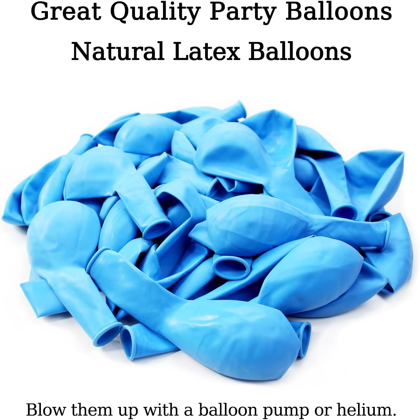 KAWKALSH Light Blue Balloon 12 Inch, 110pcs Latex Party Balloons Helium Bright Color for Birthday Baby Shower Wedding Party Supplies Arch Garland Decoration