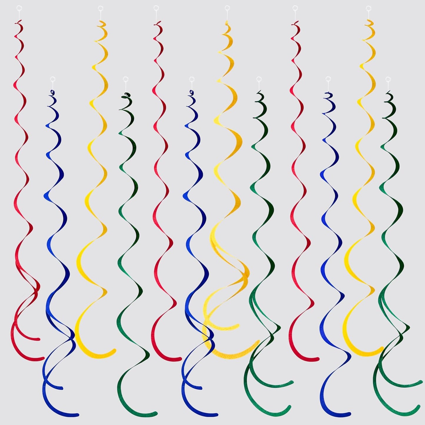 36 Pcs Super Mario Hanging Swirl Decorations Colorful Felt Swirl Streamer Spiral Ceiling Decorations Garland for Birthday Baby Shower Wedding Carnival Circus Clown Fiesta Festival Party Supplies