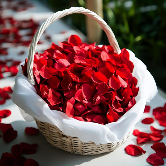 300 PCS Dried Real Red Rose Flower Petals Confetti for Wedding, 2.82oz Preserved Freeze Flower Girl Petals for Romantic Night Wedding Proposal Centerpeice Shower Party Decor