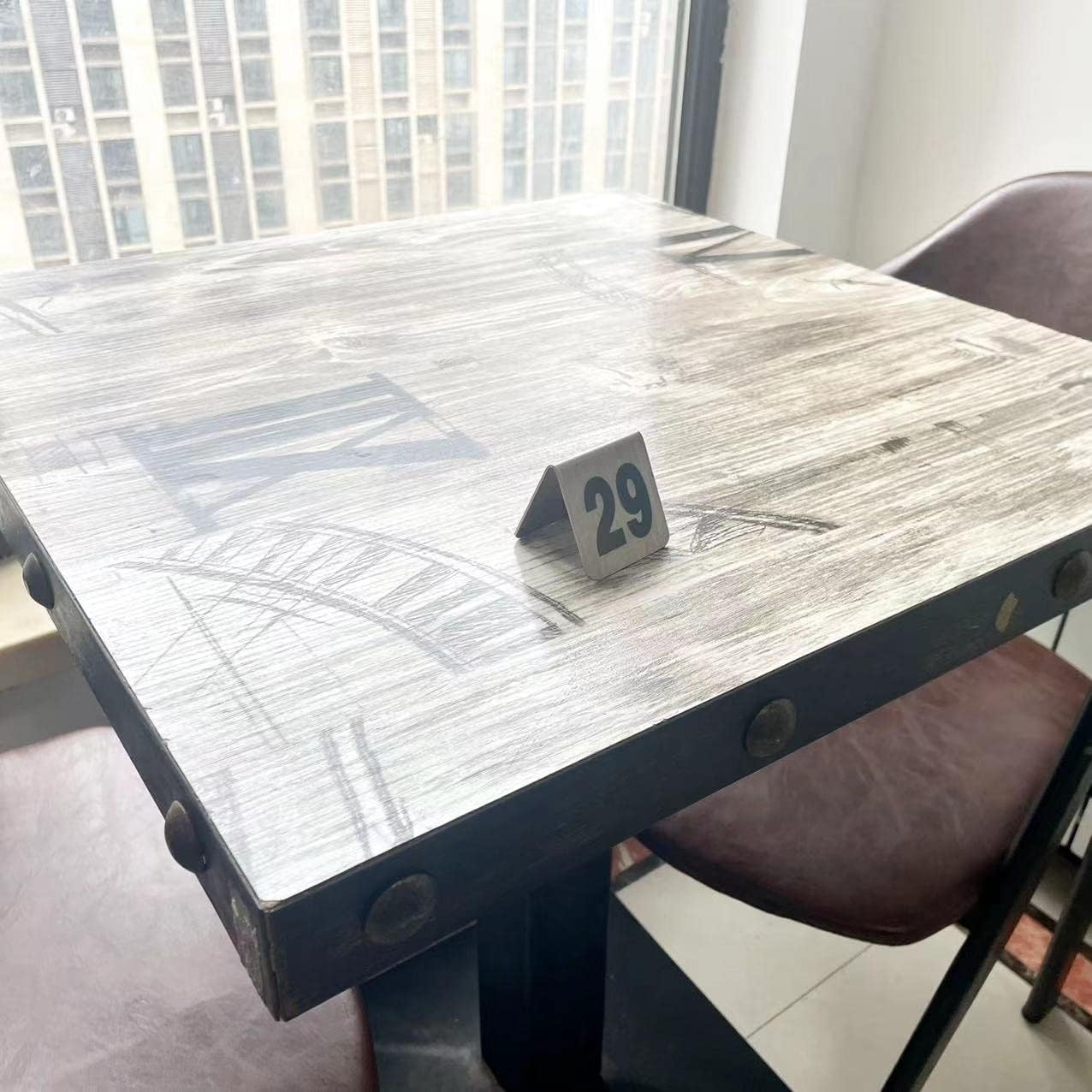 10 Pcs Metal Place Cards Stackable Tent Style Table Numbers，Place Card Holders for Celebration Wedding Party Restaurants Cafes Bars Gatherings meeting Room Board Game Serial (Small 21-30, Black)