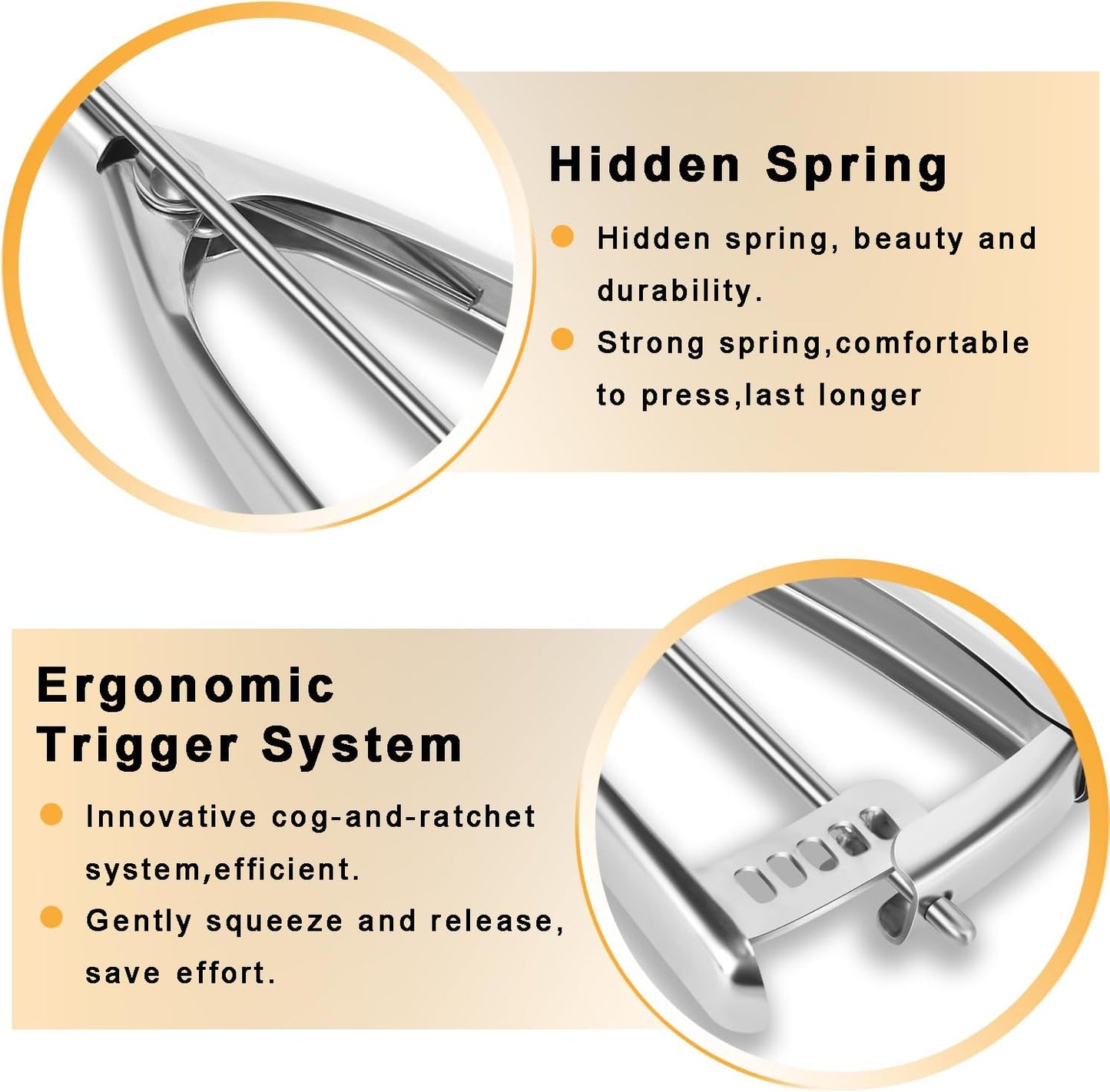 2 Tablespoon Cookie Scoop, Size #40/2 Tbsp Cookie Scoops for Baking, Cookie Dough Scoop, Selected 18/8 Stainless Steel, for Making Cookie, Cupcake, Muffin, Ice Cream, Meatball