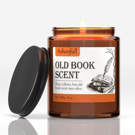 Scented Candles Gifts for Book Lovers,Soy Wax Candles,Inspired Gift Ideas for Readers,Women, Bookworm, Librarian, Men, Friend