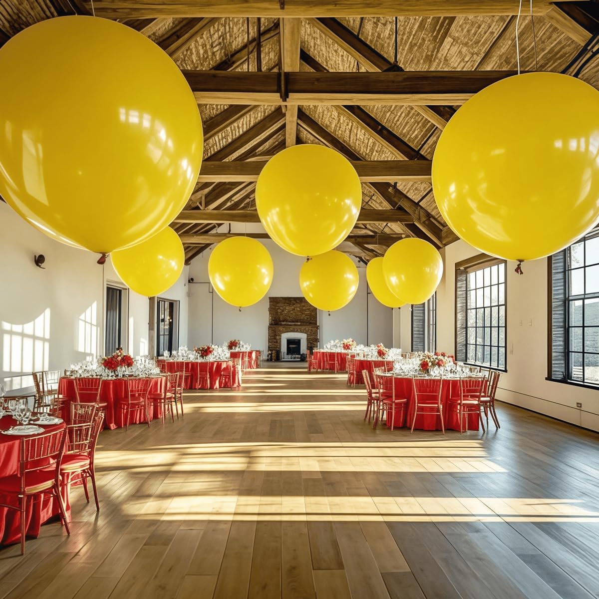 30 Pack Yellow Balloons 36 inch Yellow Latex Large Balloons for Party Decorations and Events