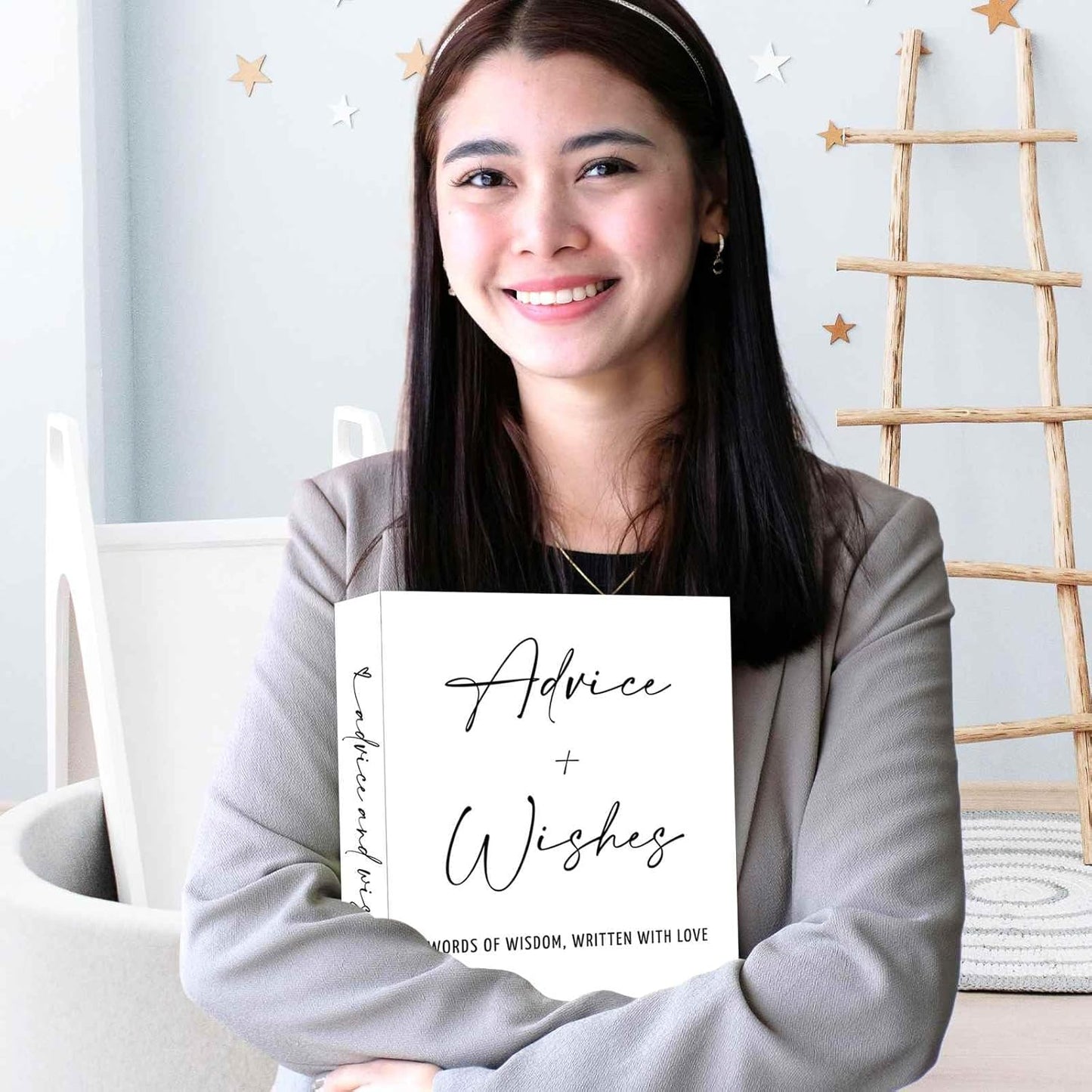 Advice and Wishes Cards Album, Baby Shower Advice Cards Book, Wedding Advice Card Guest Book Well Wishes Card for Bridal Shower, Mr and Mrs, Retirement, Graduation, Birthday