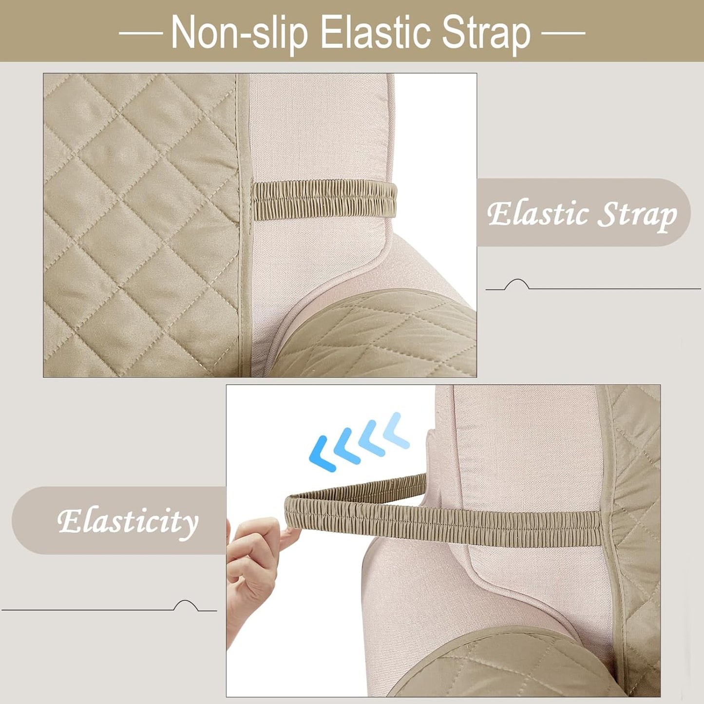 Recliner Chair Covers Reversible Sofa Cover Couch Cover for Pets Lazy Boy Furniture Protector(23''Chair,Sand/Beige)