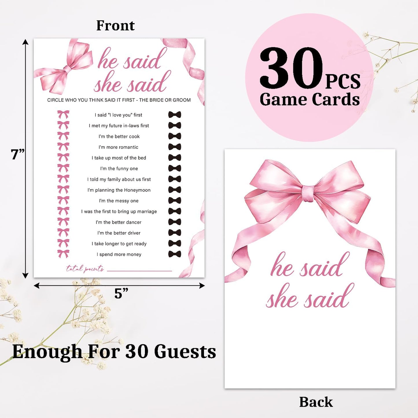 Bridal Shower Games Wedding Shower Games Cards Engagement Party Wedding Game for Reception 30pcs - Rehearsal Dinner Activities Game Card/HL 003