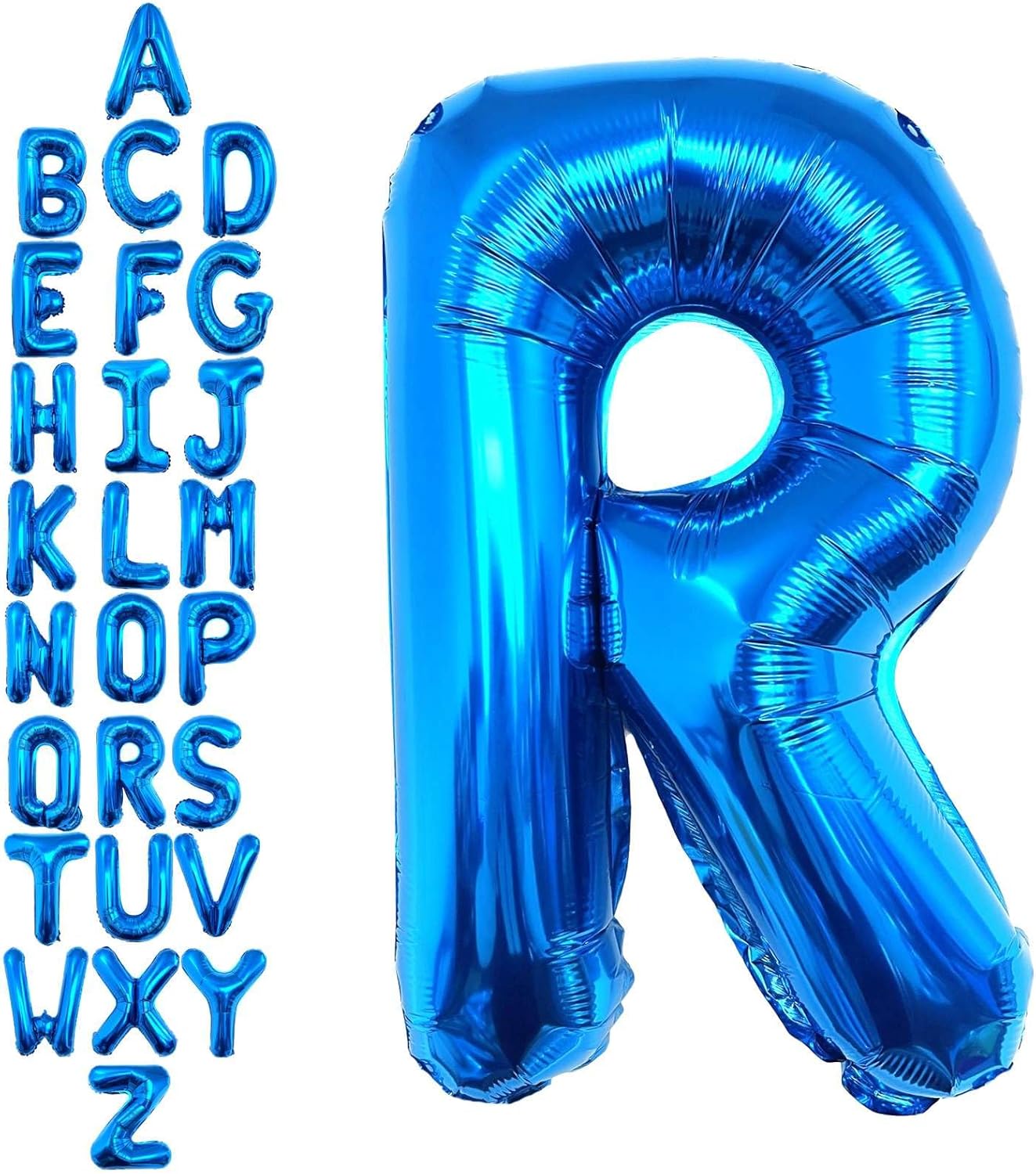 40 Inch Blue Letter R Balloons, DIY Phrase Foil Alphabet Letter R Balloons DIY Word R Banner for Birthday Anniversary Celebration Graduation Party Supplies Decoration