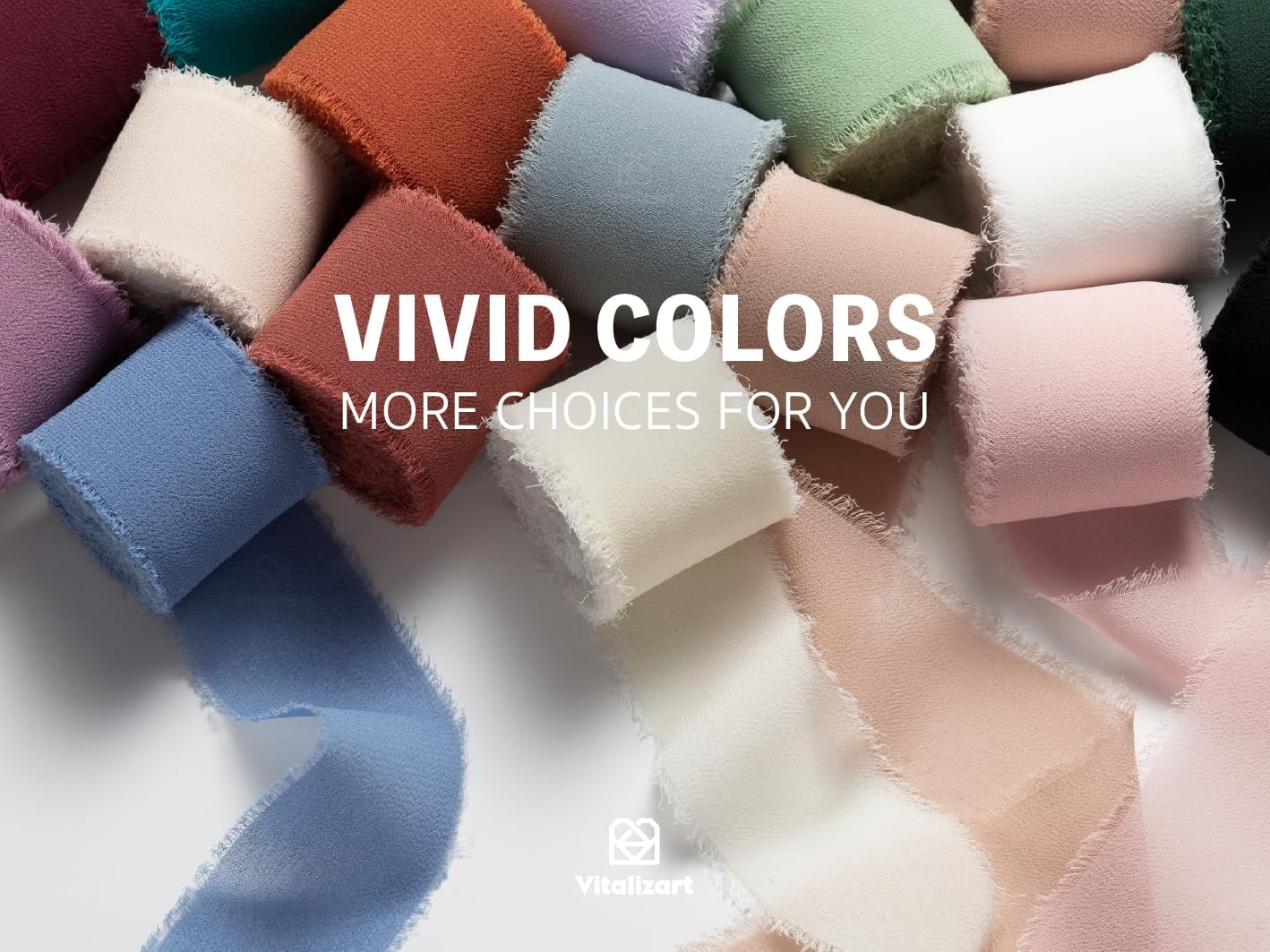 Vitalizart Dusty Rose Handmade Chiffon Silk Ribbon Fringe 1.5" x 21 Yd Frayed Edges Brown Ribbons for Wedding Invitations Bridal Bouquets Gifts Wrapping Crafts Holiday Party Decorations Nude Pink