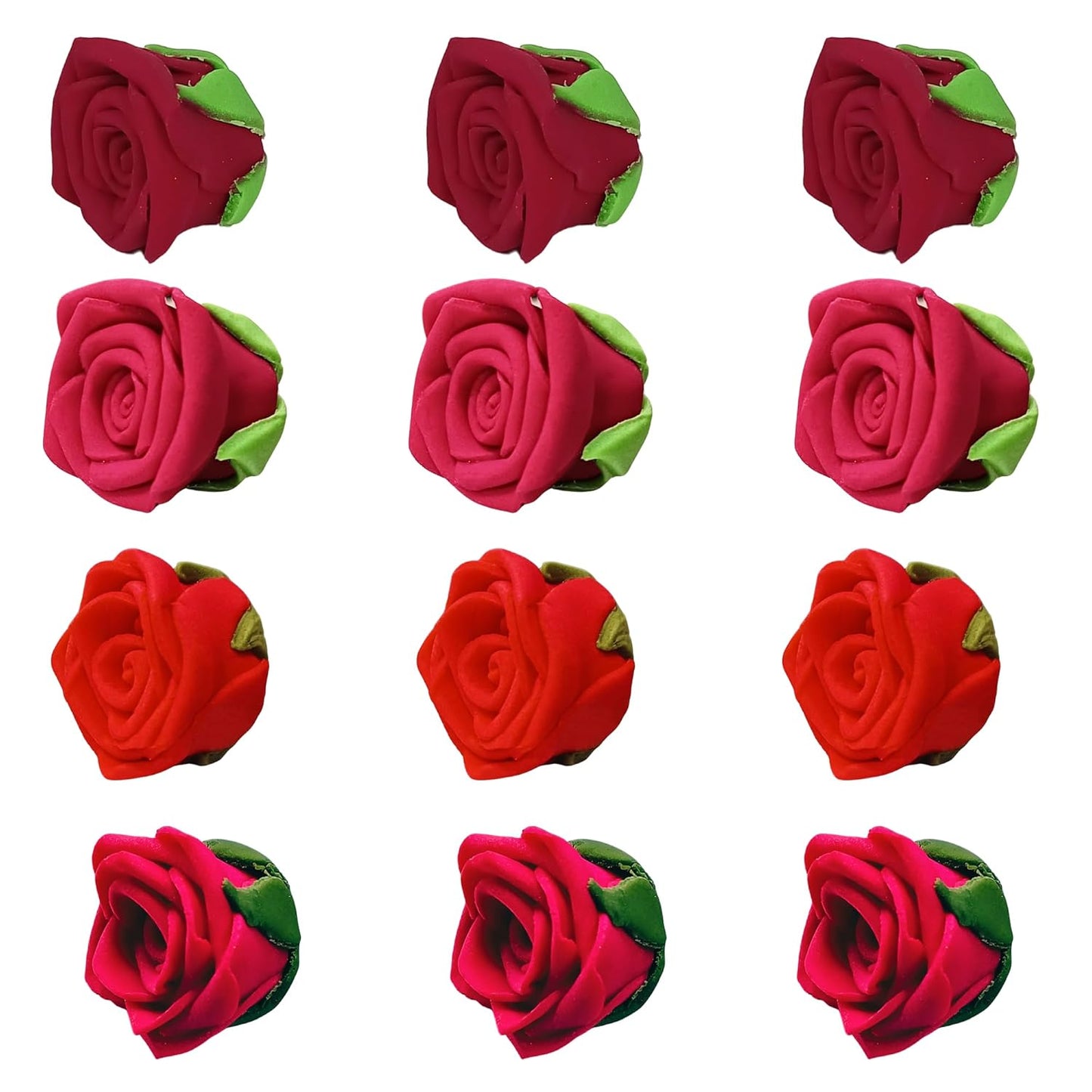 Confect Edible Rose Toppers – Pack of 12 Edible Roses for Cake, Cupcake & Doughnut Decorating – Elegant Ombre Floral Toppers for Desserts-Vegan, Dairy-Free, Palm Oil-Free - Pack of 12