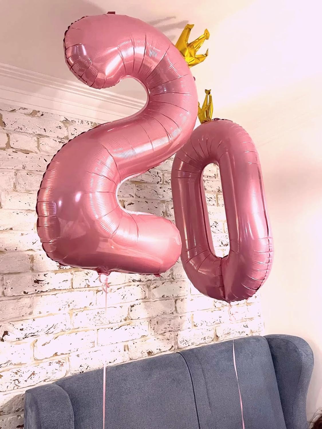 Pink Crown 40 Inch 0 Number Balloons, 0 Decorations for 10 20 30 40 50 60 70 80 90 100 Birthday, 2026 Pink Crown Foil Giant Birthday Graduations Anniversary Party Balloon
