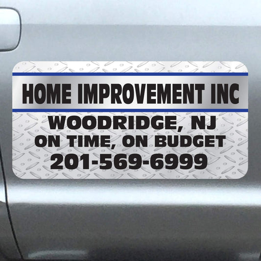 Car Magnet Signs Custom - 24"x12" (Set of 2), 30-mil Thickness with Rounded Corners (Metal)