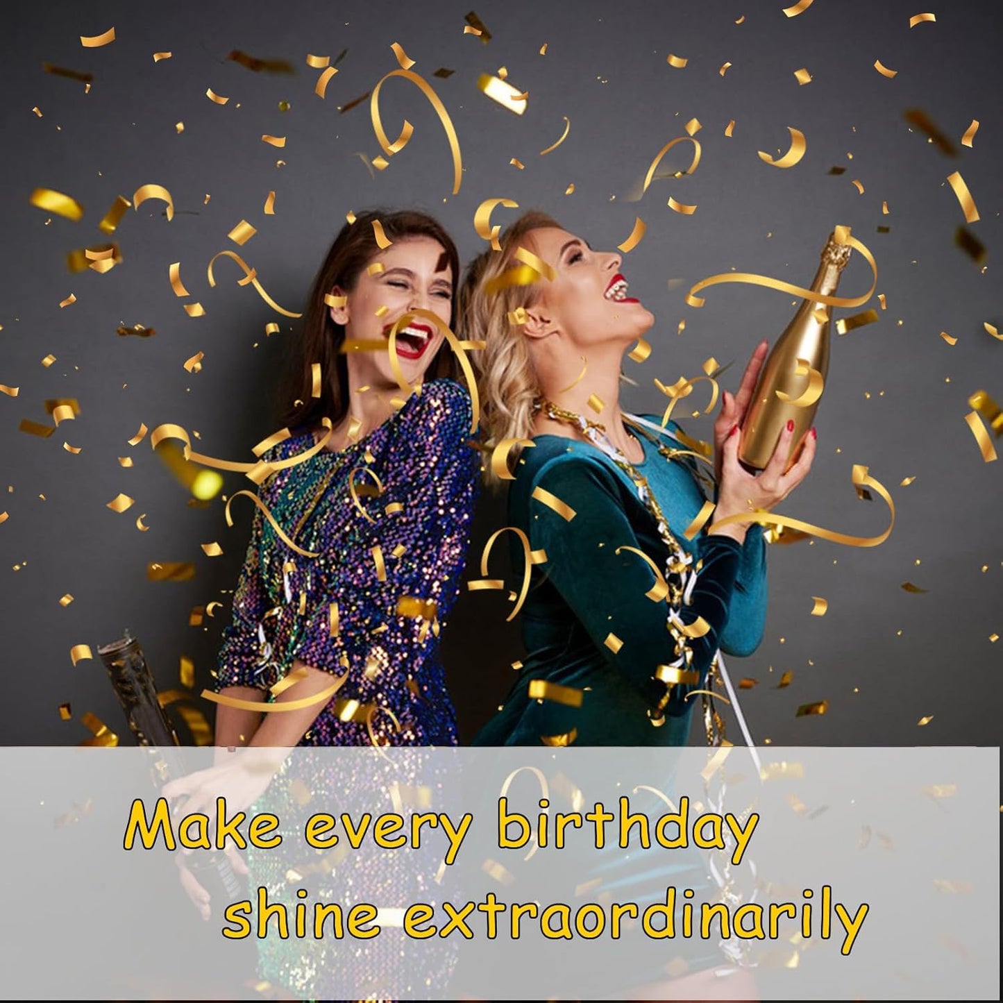 16 Inch [6 Pack] Golden Confetti Cannon Party Poppers Party Supplies, Air Powered | Launches 20-25ft | Celebrations,Graduation ceremony,Birthdays,New Years Eve,Christmas and Weddings (golden)