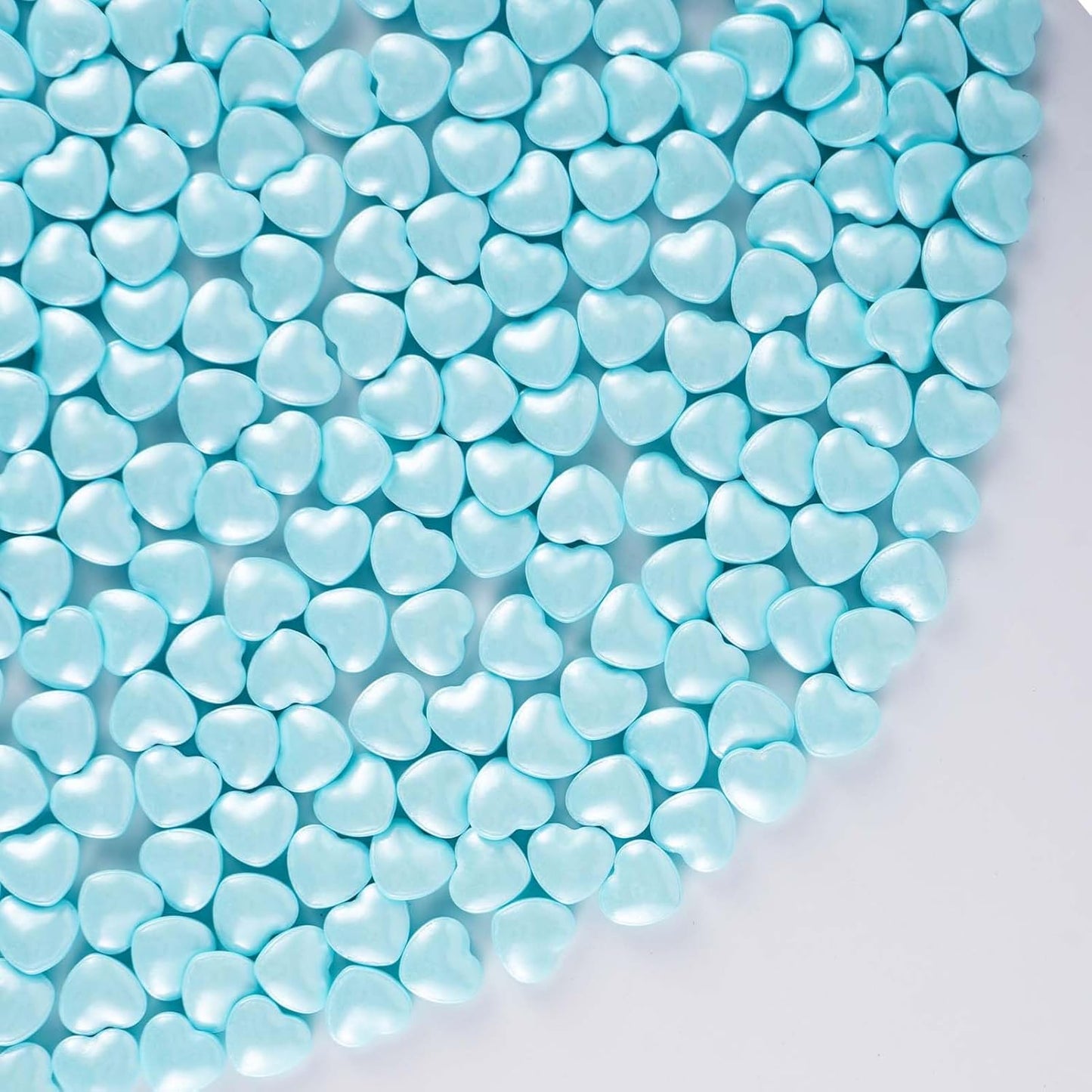 Kasvan Blue Heart Shapes Sprinkles - Edible Candy Pearls 130g/4.58 Oz, Mix Size, Baking Cake Decorations, Ice Cream Toppings and Cookie Decorating, Wedding Party Chirstmas Supplies (Blue)
