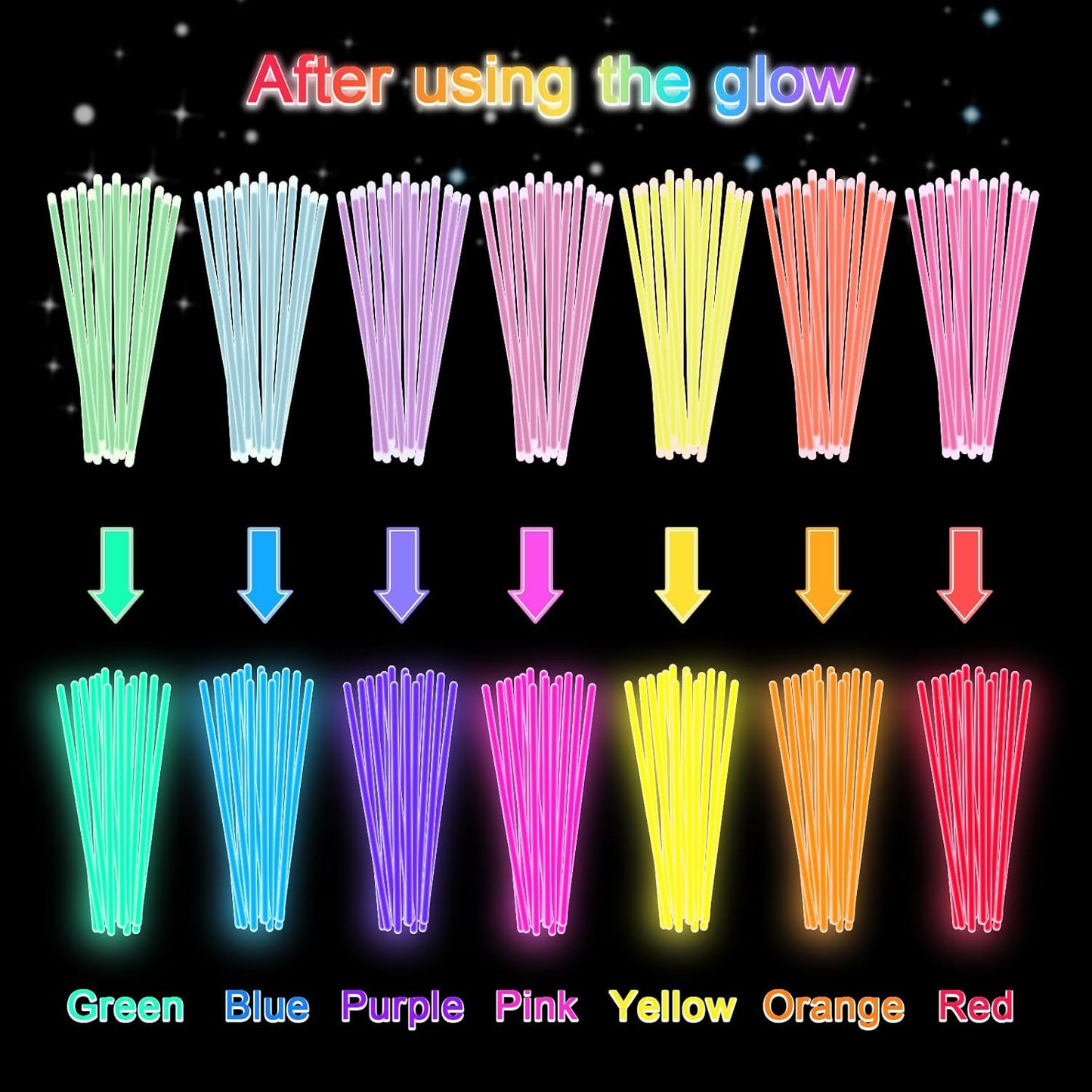 Halloween Glow Sticks Bulk Party Pack- Ultra Bright 500pk Glow in the Dark Party Favors, Glow Decorations, Neon Party Glow Necklaces and Glow Bracelets with Connectors