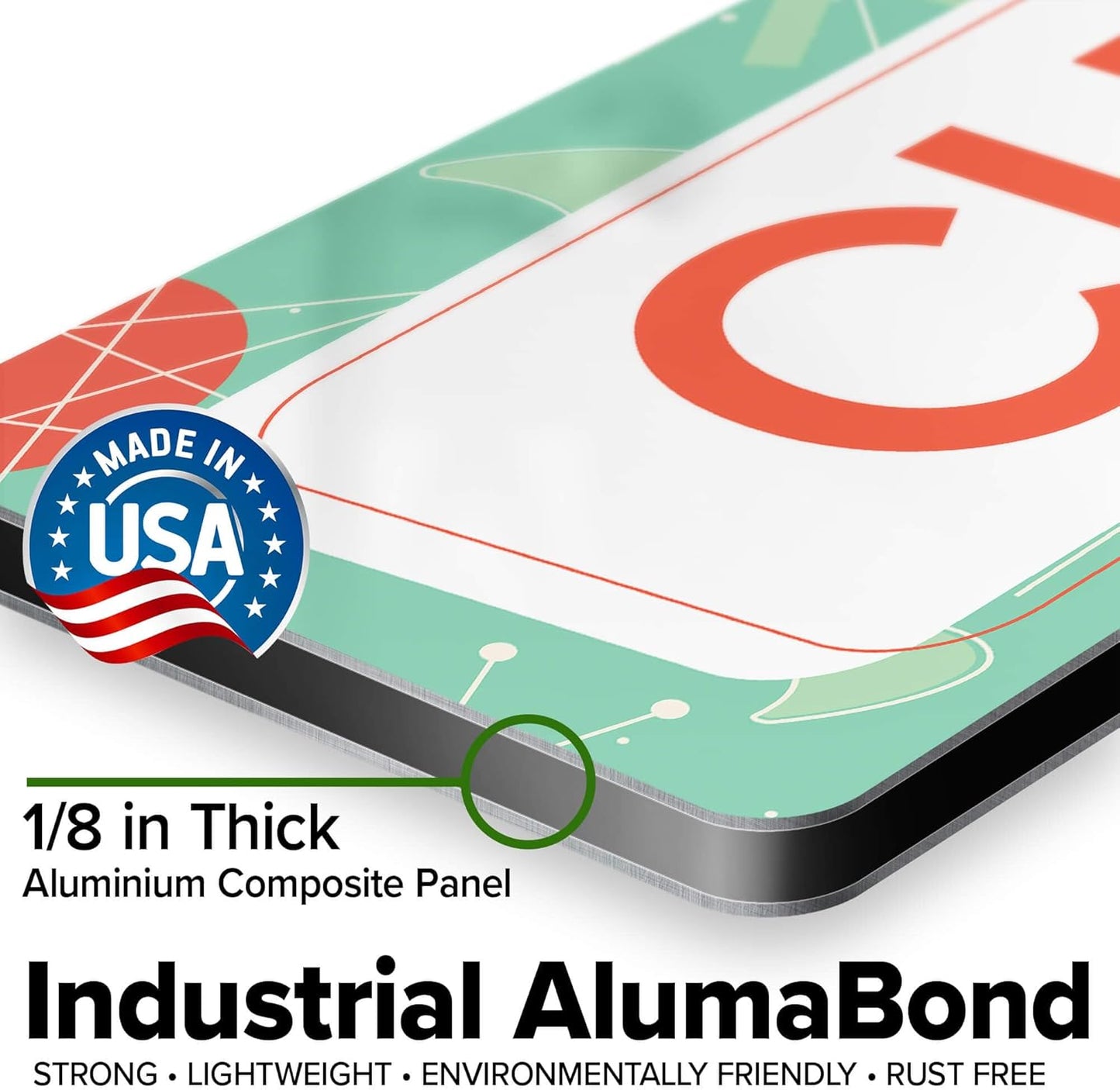 Custom Sign, Custom Street Sign, 11 Font Colors, 13 Font Styles, 4 Hole Options, 22 Sizes, 6x30 Inches, Rust Free DiBound, Fade Resistant, Made in USA by My Sign Center (Mid-Century Modern 2)