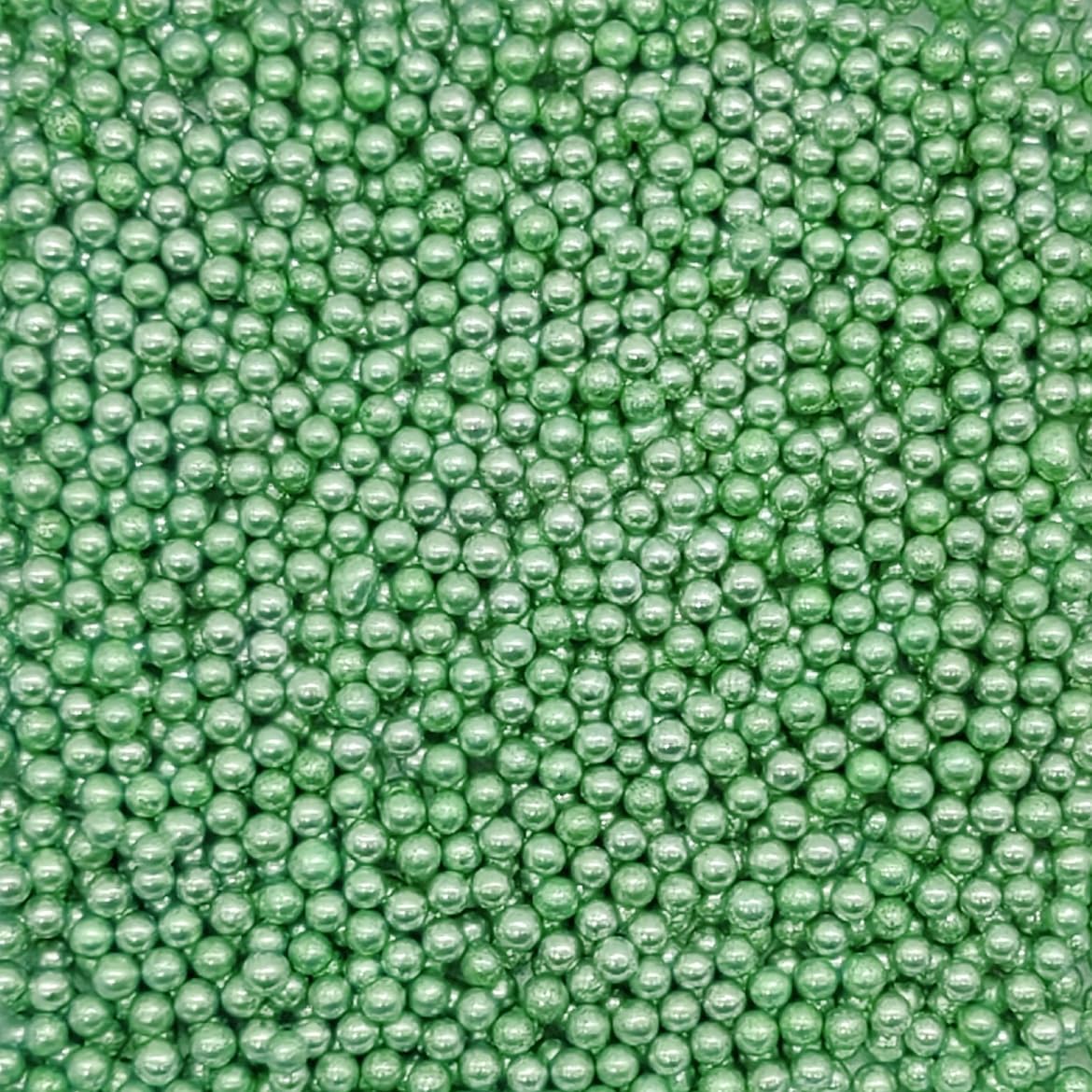 Edible Silver Green Pearl Sugar Sprinkles Candy 4mm Mini Pearls Cake Decorations Cupcake Toppers Cookie Decorating Perfect for Wedding Party Valentine Halloween Christmas Supplies 3OZ