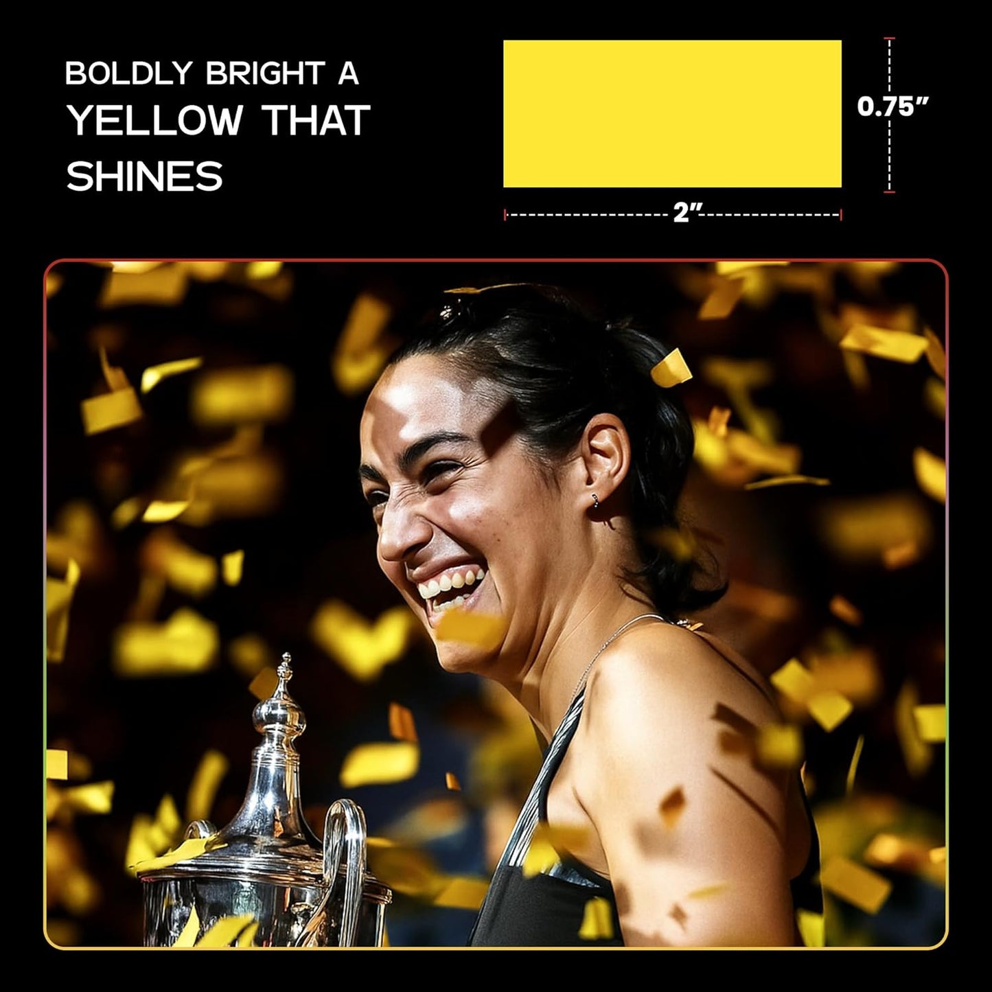 Ultimate Confetti, Biodegradable Confetii - Rectangular Yellow Fluttering Tissue Paper Confetti for Cannon and Launcher use - Best for Birthday, Wedding, Parties and Events - 1 lb, 16 oz