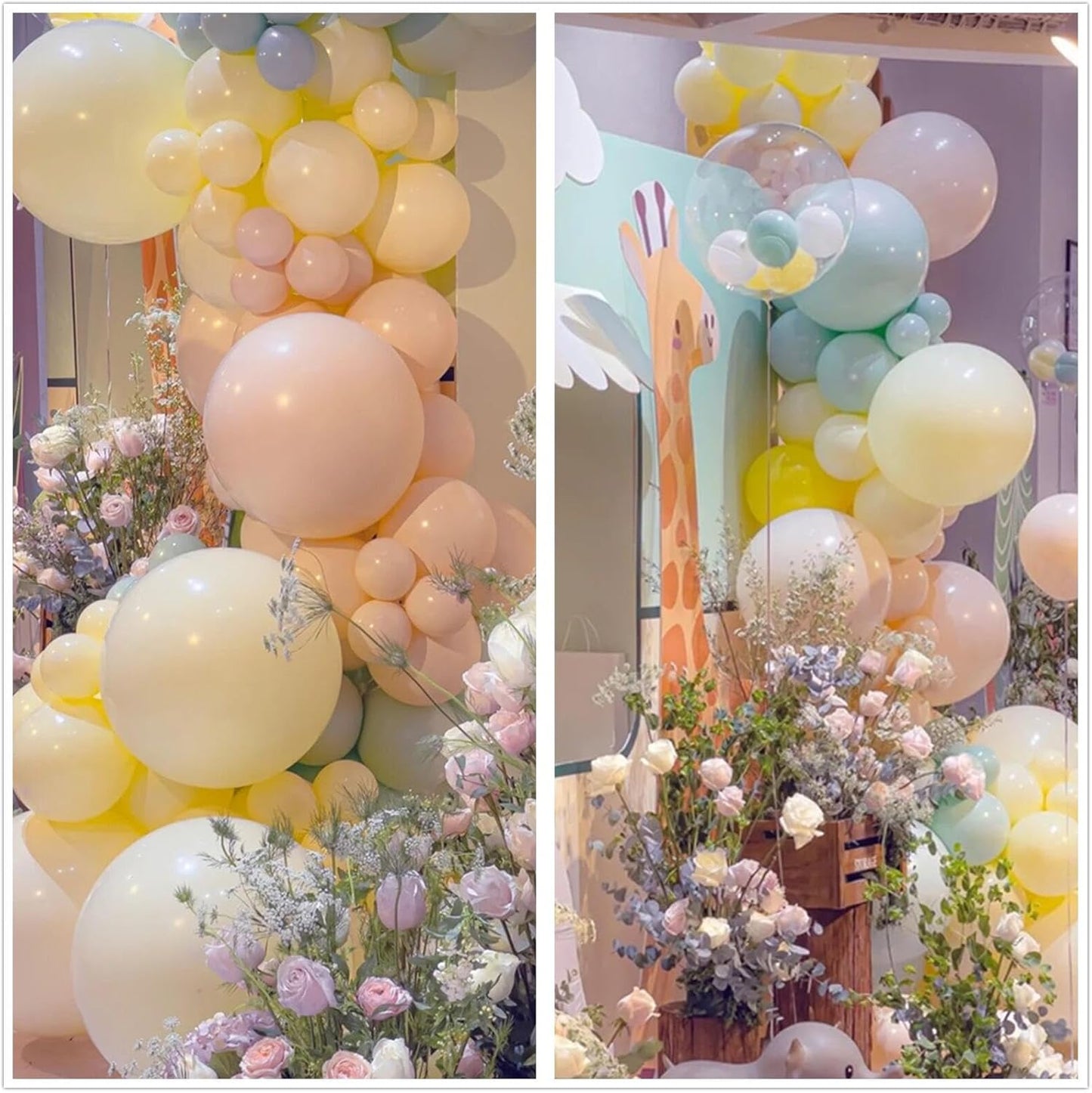 412pcs Pastel Orange Balloon Garland Arch Kit 18 12 10 5 Inch Different Sizes Light Orange Latex Balloons for Baby Shower Christmas Birthday Wedding Peach Party Decoration