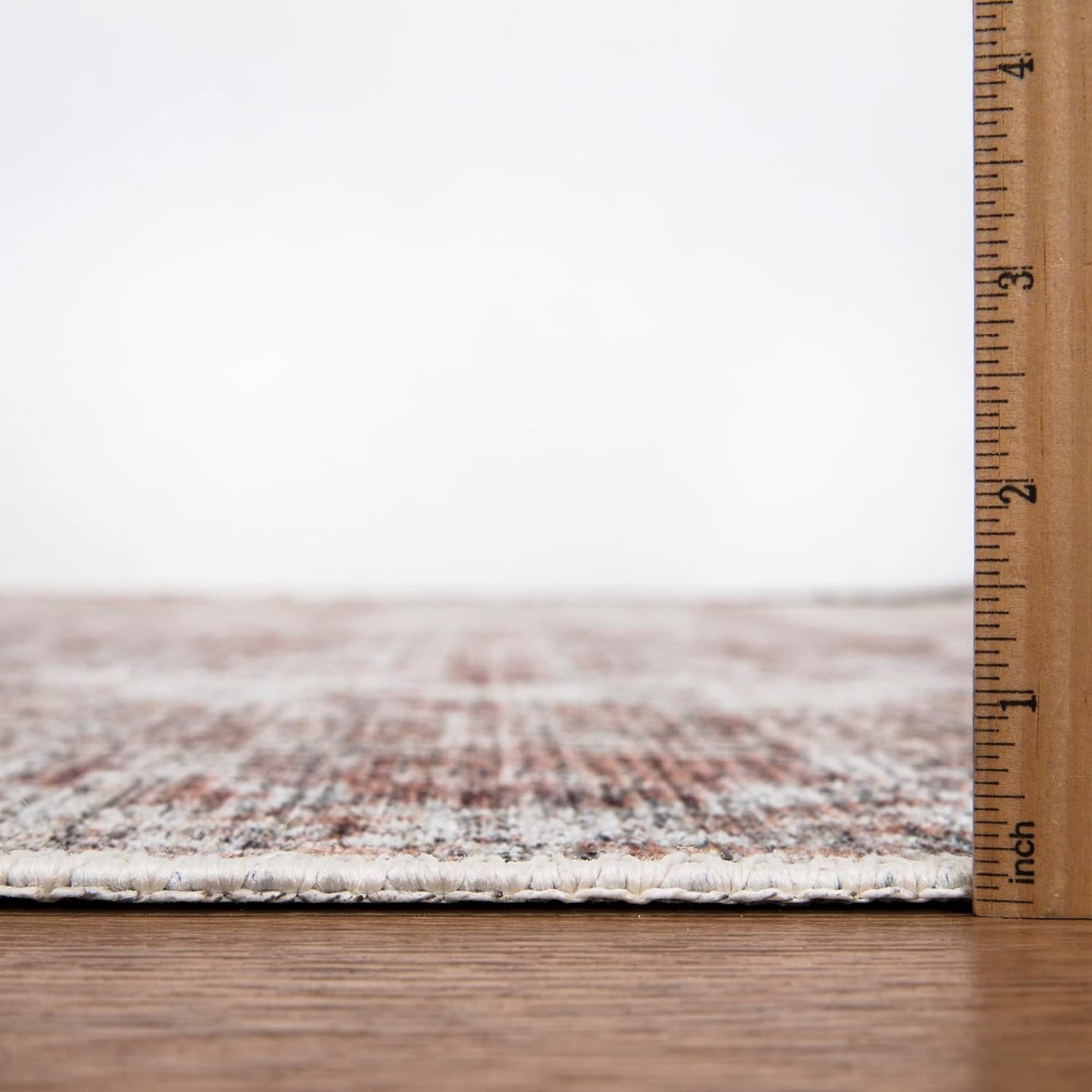 Bloom Rugs Washable Non-Slip 7 ft Runner - Ivory/Blush Traditional Runner for Entryway, Hallway, Bathroom, and Kitchen - Exact Size: 2.5' x 7'