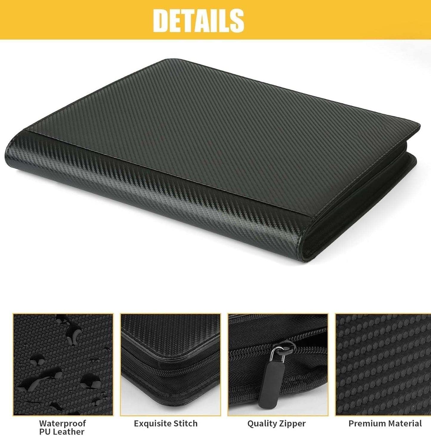 Premium Ringless Trading Card Binder - 1024 Capacity, 16 Side-Loading Pockets per Page, Archival Quality Protection & Anti-Slip Spine for TCG, MTG, Sports Cards (Ecru)