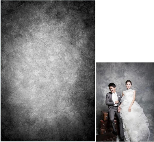 6x9ft Abstract Black Gray Portrait Photography Backdrops Photo Studio Prop Background for Children Adult