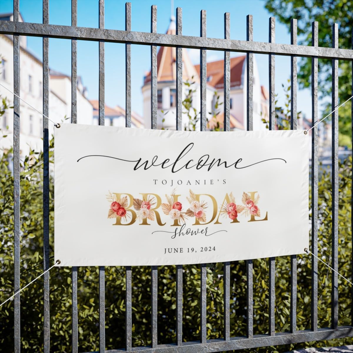 Personalized Bridal Shower Banner, Bridal Shower Banner, Bridal Shower Welcome Banner, Bridal Shower Banner, Bridal Shower Decorations, Greency Bridal Shower Banner, Custom Bridal Shower Banner #3