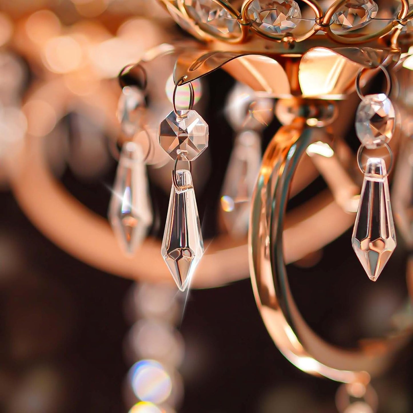 Premium Clear Crystal Glass Drops 2.4" - Multi-Purpose Hanging Prisms for Holiday Party/Home/Window Decoration/Chandelier Replacement Parts (16)