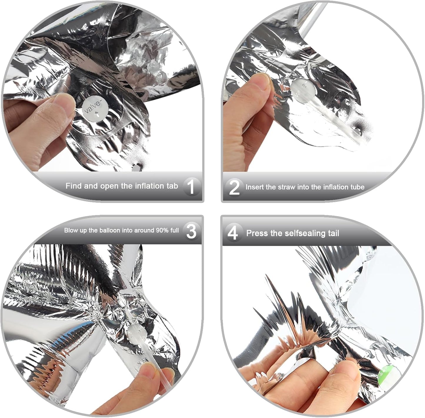 Silver 40 Inch 20 Number Balloons, 20 Decorations for 20 Birthday, Foil Giant Birthday Graduations Anniversary Party Balloons