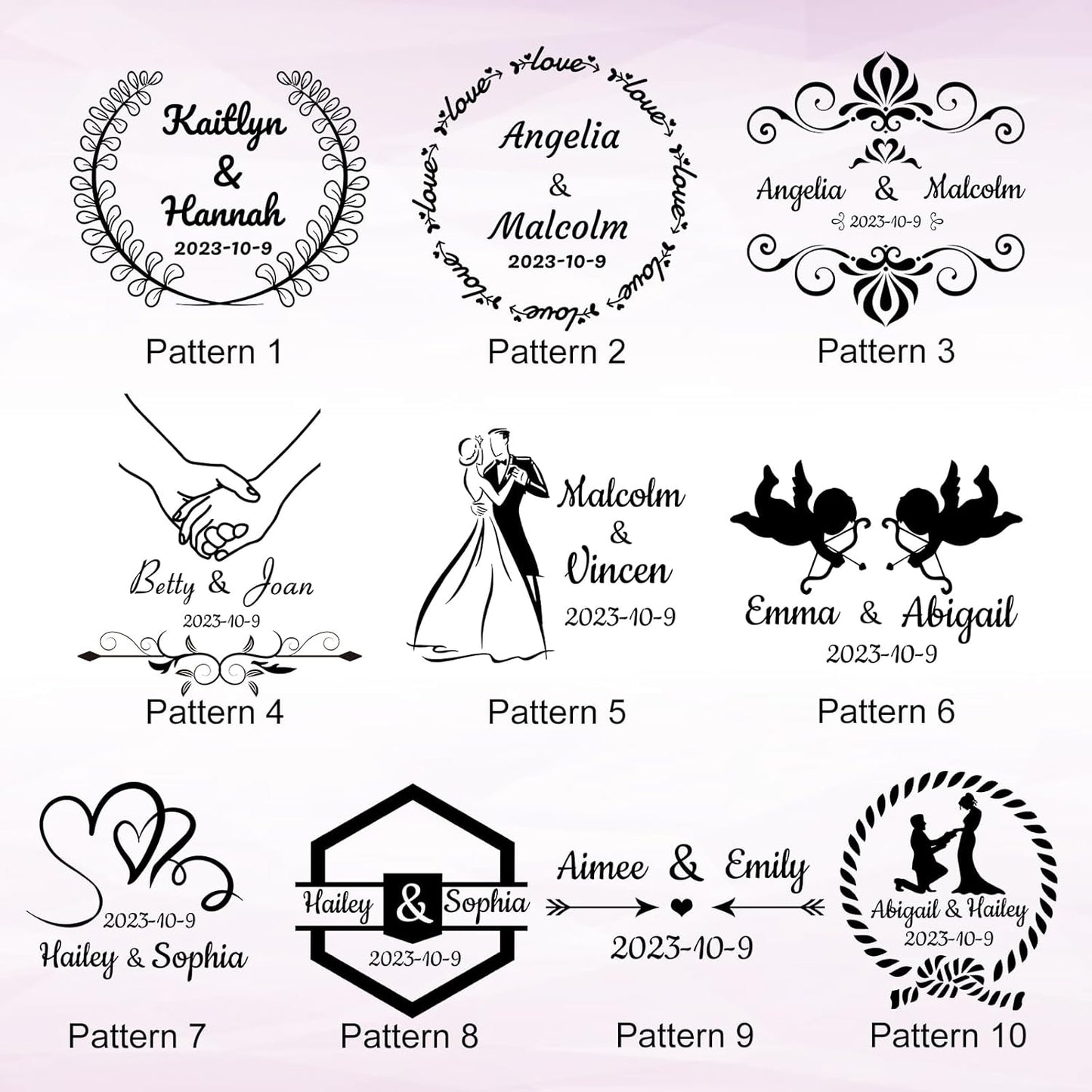 Personalized Wedding Guest Book Alternative Custom Name & Date Guestbook Sign Customized Guest Book Drop Box Decor for Wedding Anniversary Party Birthday(Style 1)