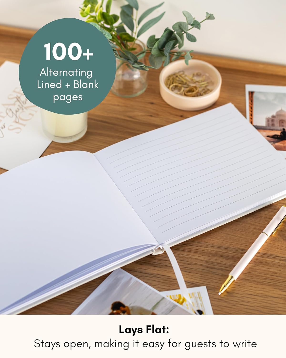 Lamare 2025 Graduation Guest Book – Elegant Guest Book for Party, Graduation, Baby Shower Guest Book & Polaroid Guest Book for Wedding