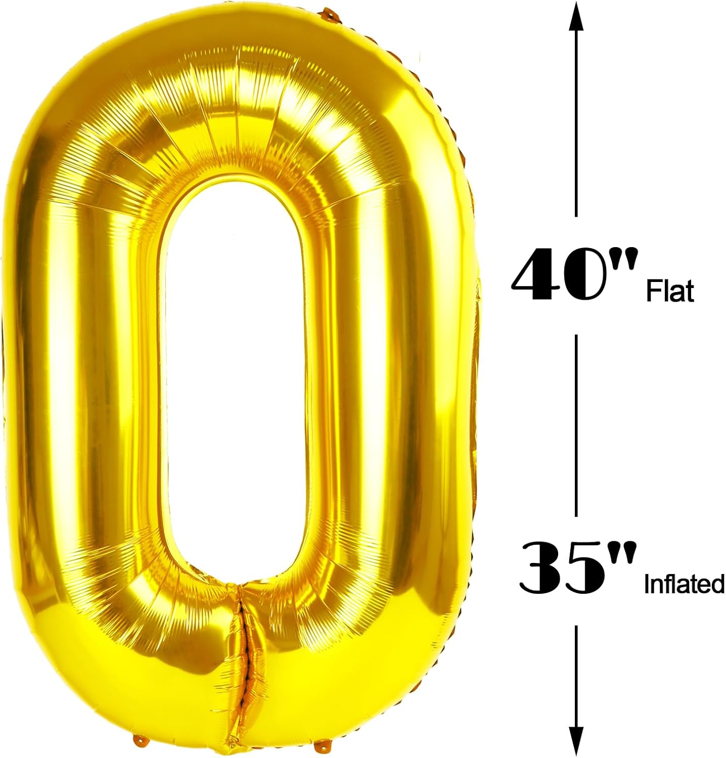 Gold Mylar Balloons - 40 inch Number 100, Gold Foil Balloon for 100 Birthday Party & Anniversary Celebrations