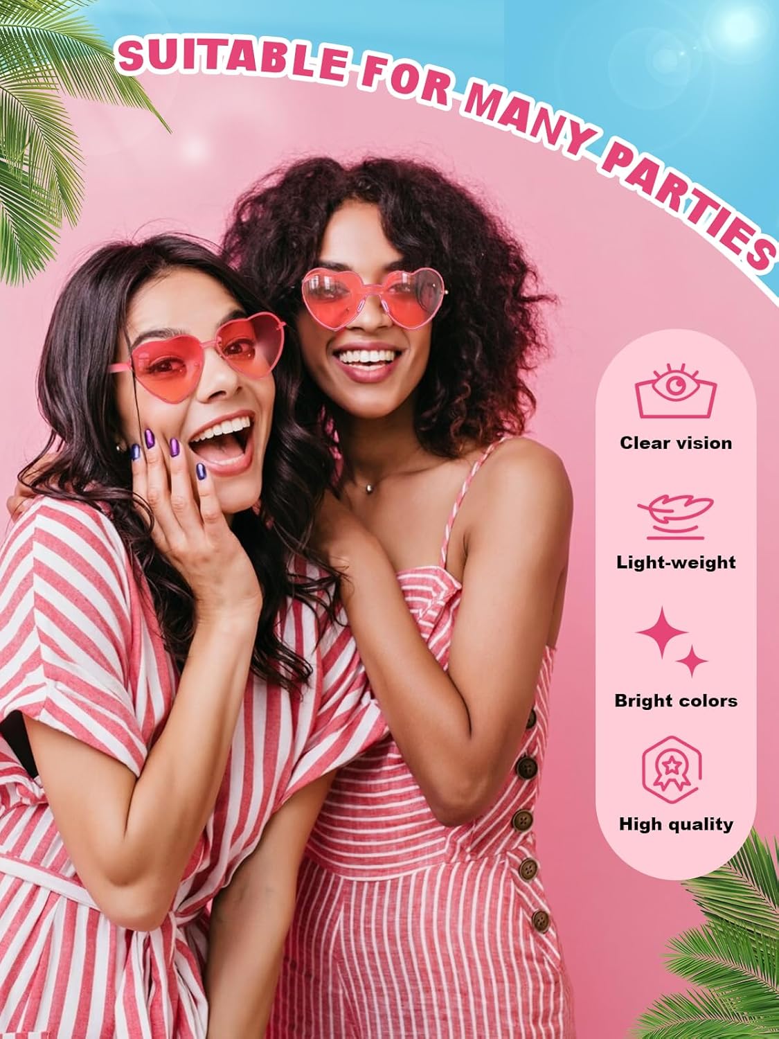 12 Pairs Heart Shaped Sunglasses for Women Colorful Glasses Fun Trendy Transparent Heart Sunglasses Party Favor (Gradient Pink Yellow)