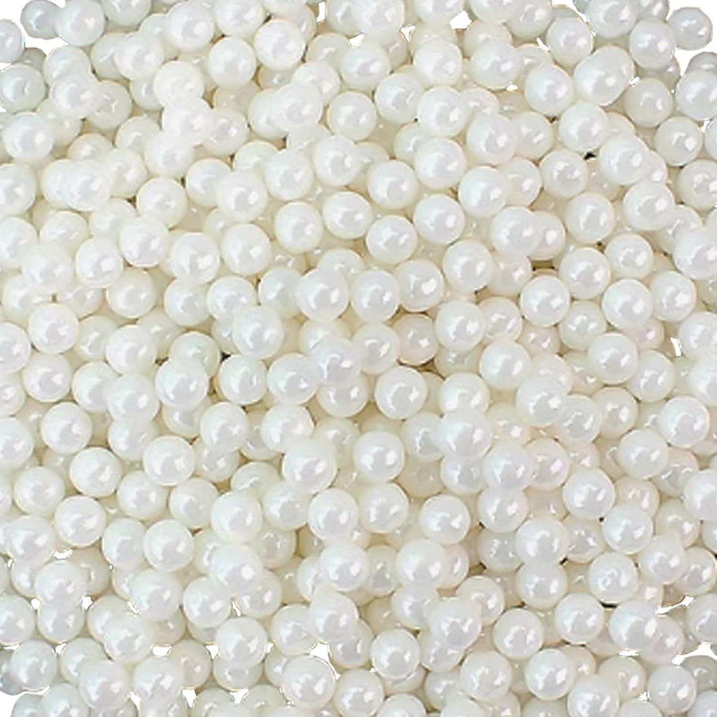 Sentovac 7mm White Pearl Sprinkles Edible Cake Decorating Sugar Candy Cookie Cake Cupcake Topper Ice Cream Baking Decorations Halloween Christmas Valentines Wedding Supplies