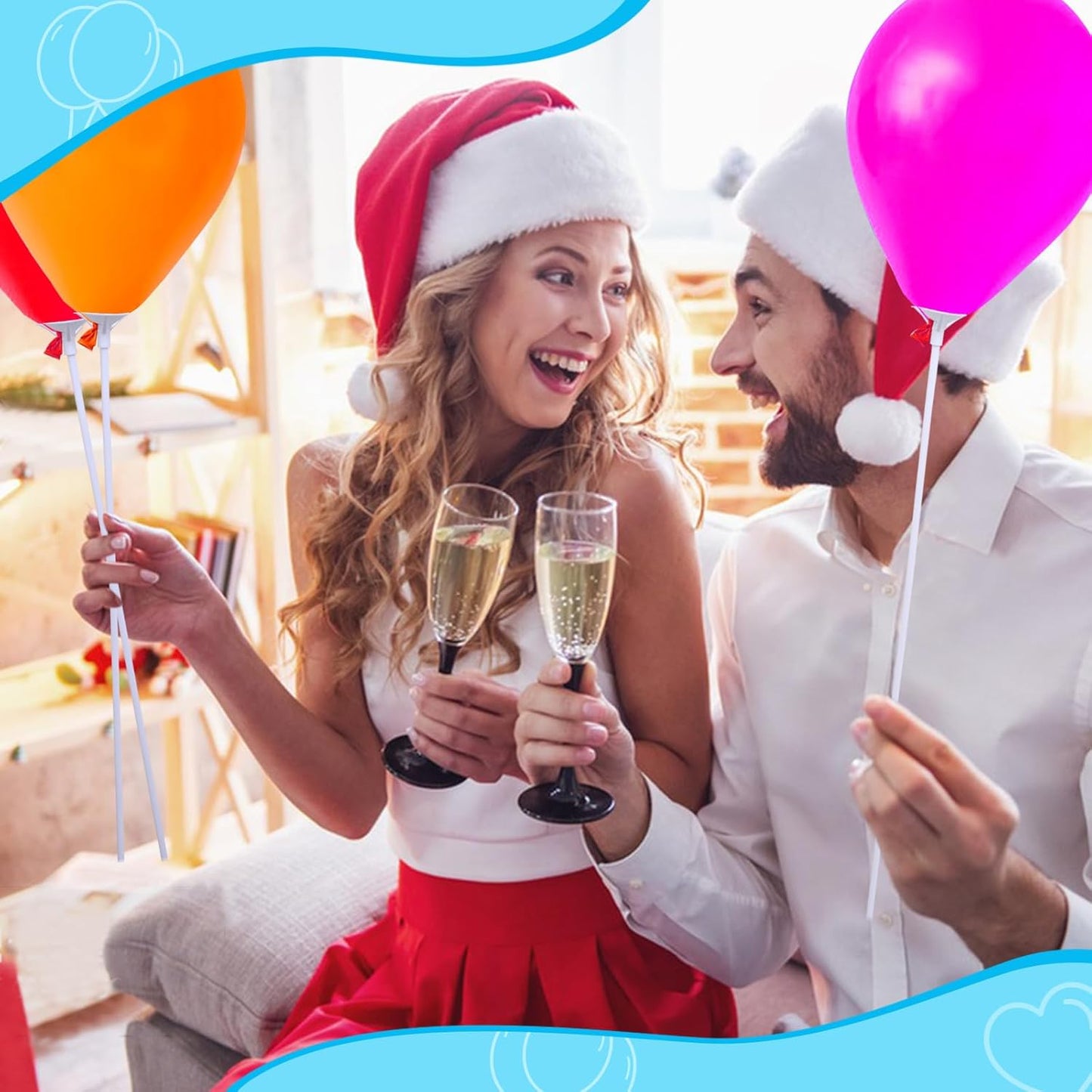 Balloon Sticks - 100Pcs Balloon Stick and Cup for Party Wedding