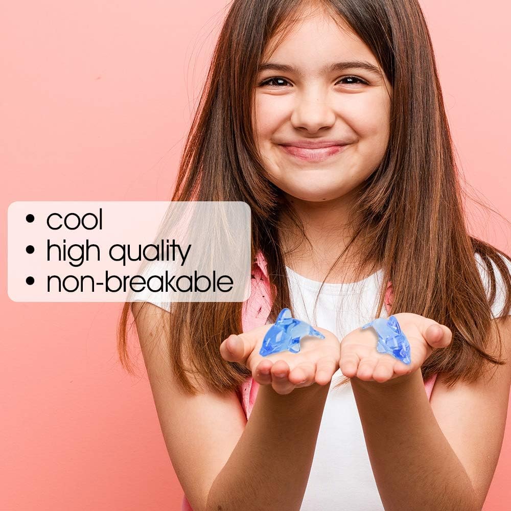 ArtCreativity Acrylic Dolphin Cake & Cupcake Toppers, Set of 24, Mini 2 Inch Dolphin Figurines, Decorations for Sea, Nautical, Mermaid, & Baby Shower Parties, Fun Party Favors, Goodie Bag Fillers