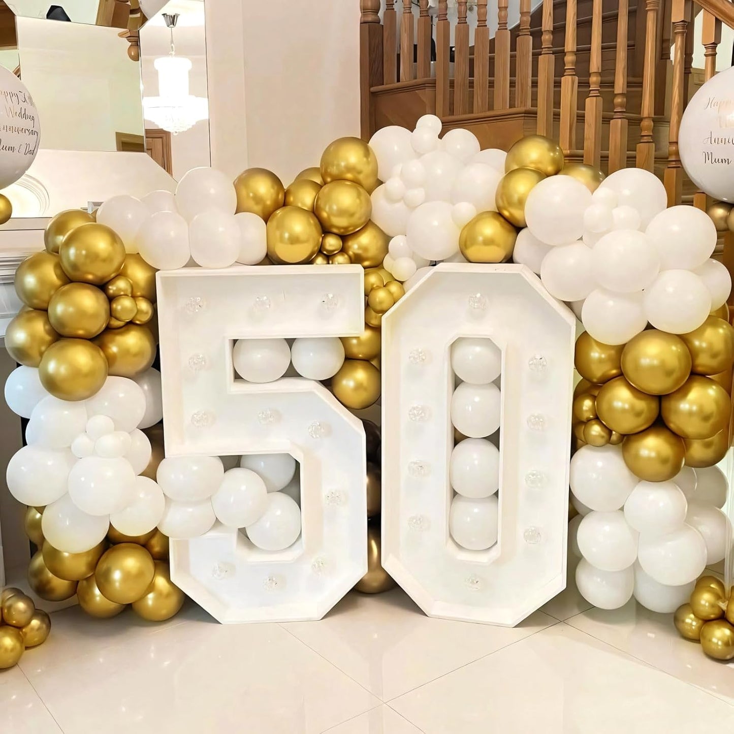 110pcs Gold Balloons 12 Inch Metallic Chrome Gold Balloon Garland Arch Kit for Birthday Baby Shower Anniversary Graduation Wedding Party Decorations