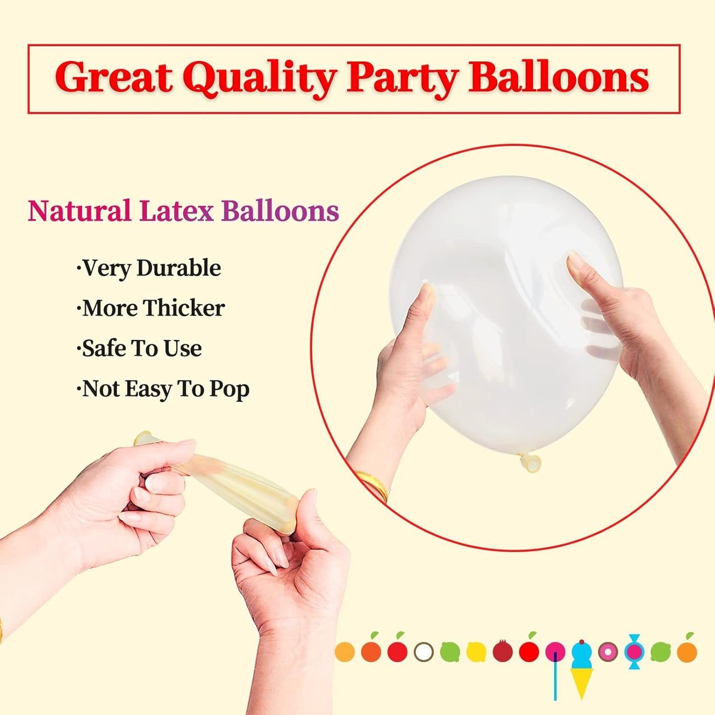 110pcs Clear Balloons, Clear Latex Balloons 12 inch, Transparent Balloon for Birthday Party Baby Shower Wedding(with 2 Ribbons)