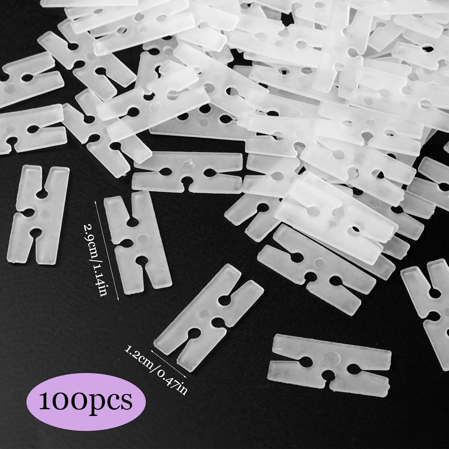 100pcs H-Shape Balloon Clips - Plastic Balloon Sealing Ties for Wedding, Party & Holiday Decorations - Balloons Tying Tool for Christmas, Wedding, Birthday, Baby Shower, Events(Clear)