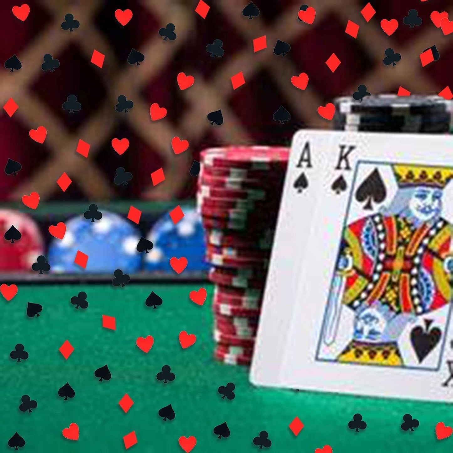 Poker Confetti Casino Sequins-Table Confetti Metallic Foil Sprinkles or DIY for Wedding Birthday Bday Baby Shower Engagement Bachelorette Party Supplies (Poker)