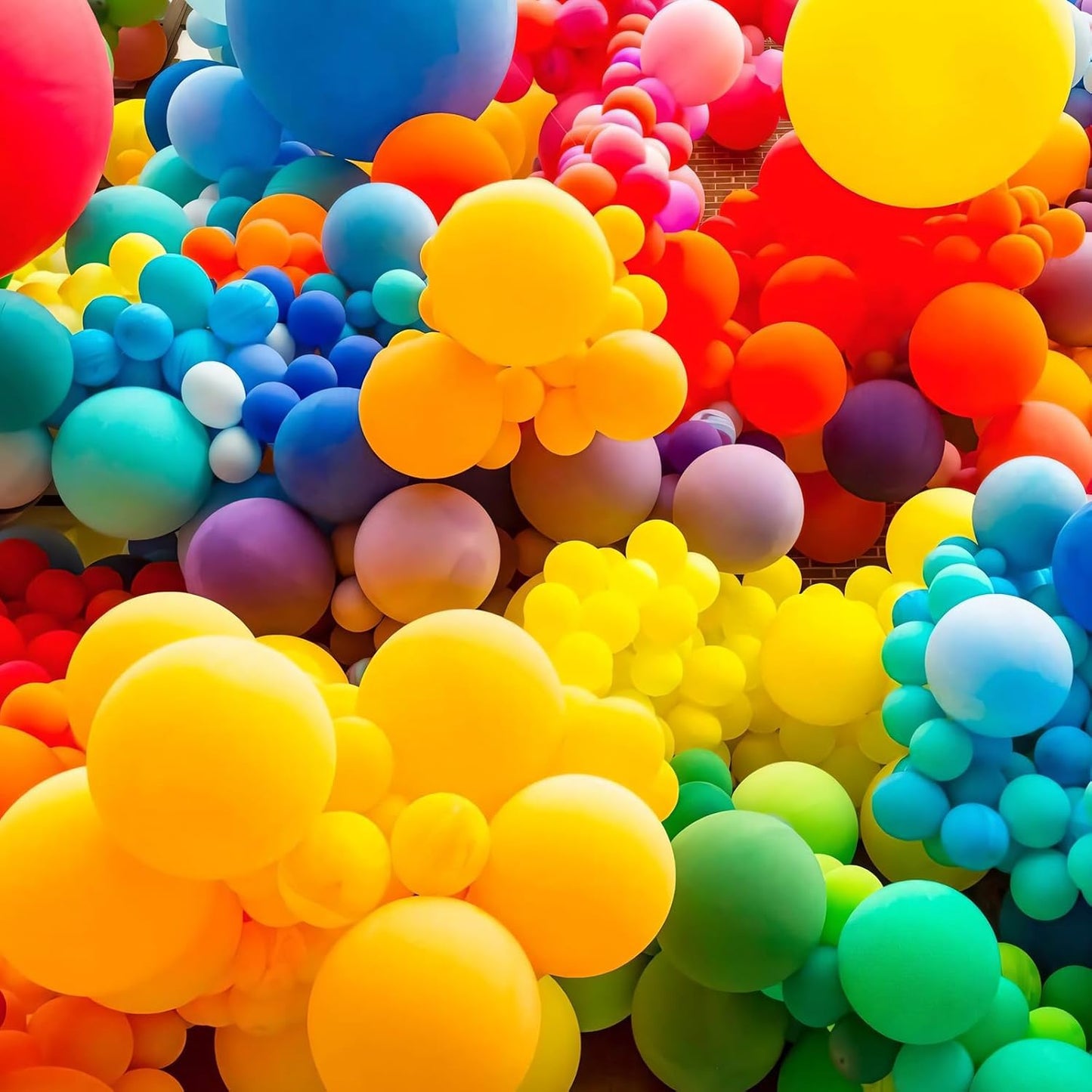 125 pcs Rainbow Latex 5 Inch Balloons, Small Balloons for Balloon Garland or Balloon Arch as Party Decorations, Birthday Decorations, Anniversary Party Decoration