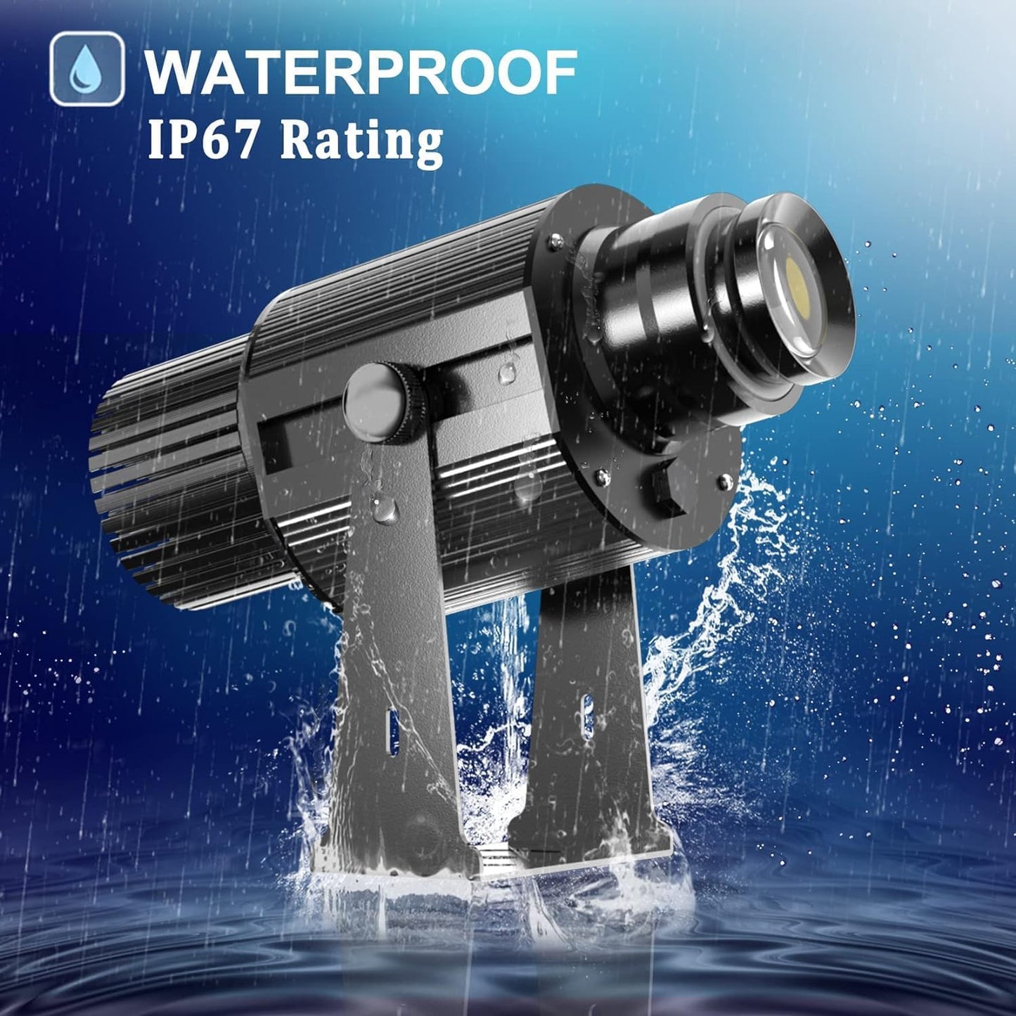 GOBO Projector Custom Logo Projector Lights for Store Business or Outdoor Wall Street Waterproof Ip67 HD Led for Shop Advertising and Wedding (120W)