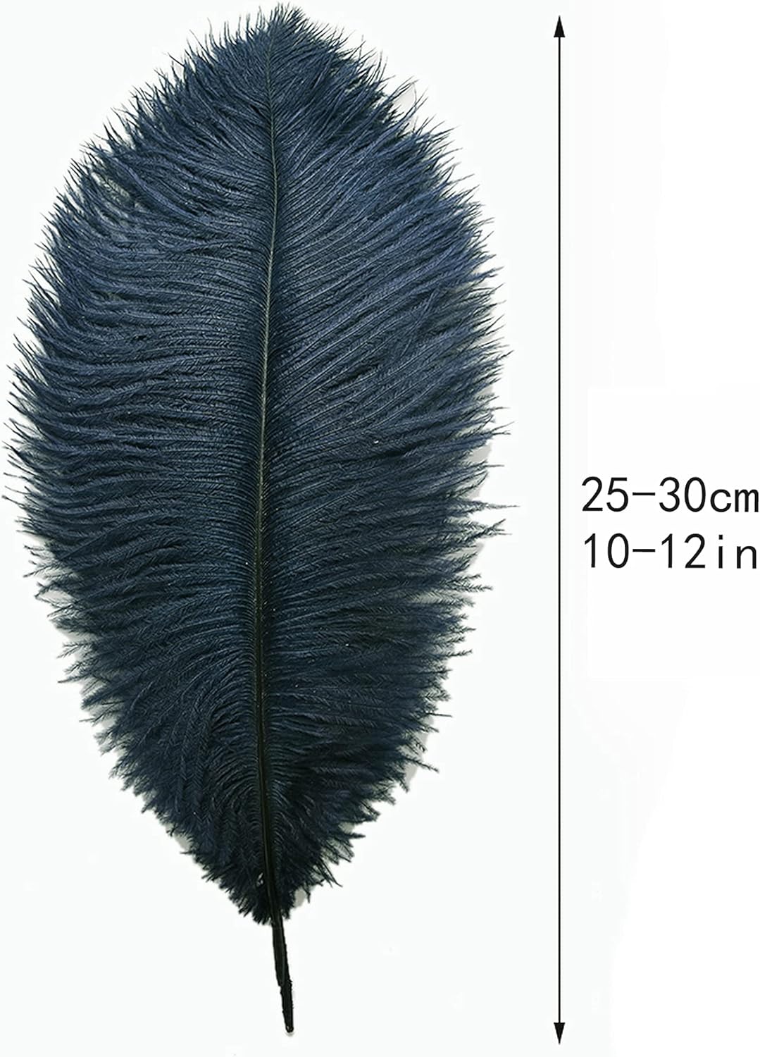 Ballinger Navy Blue Ostrich Feathers Plumes - 24pcs 10-12inch Craft Feathers for Wedding Party Centerpieces Halloween Decorations